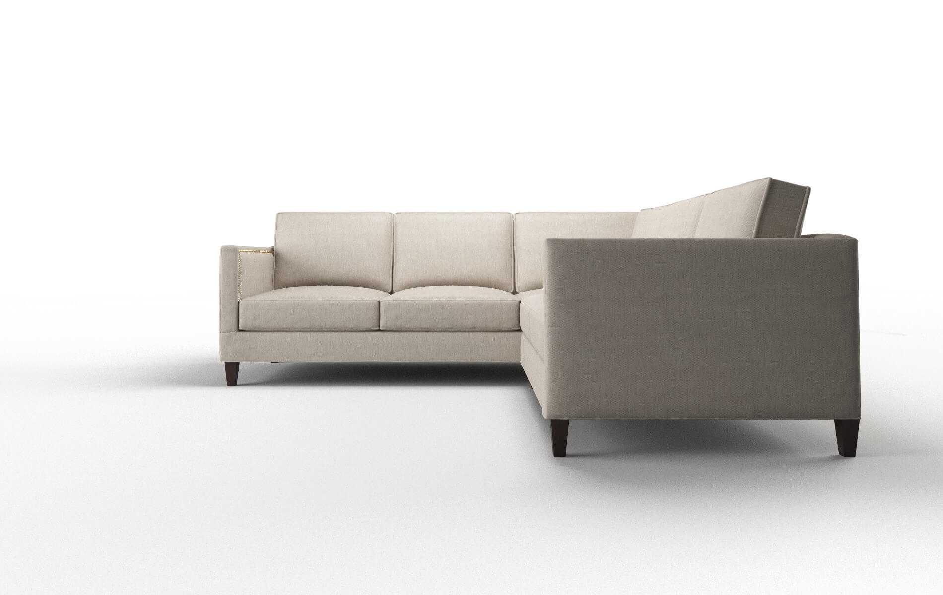 Alps Derby Linen Sectional espresso legs 5