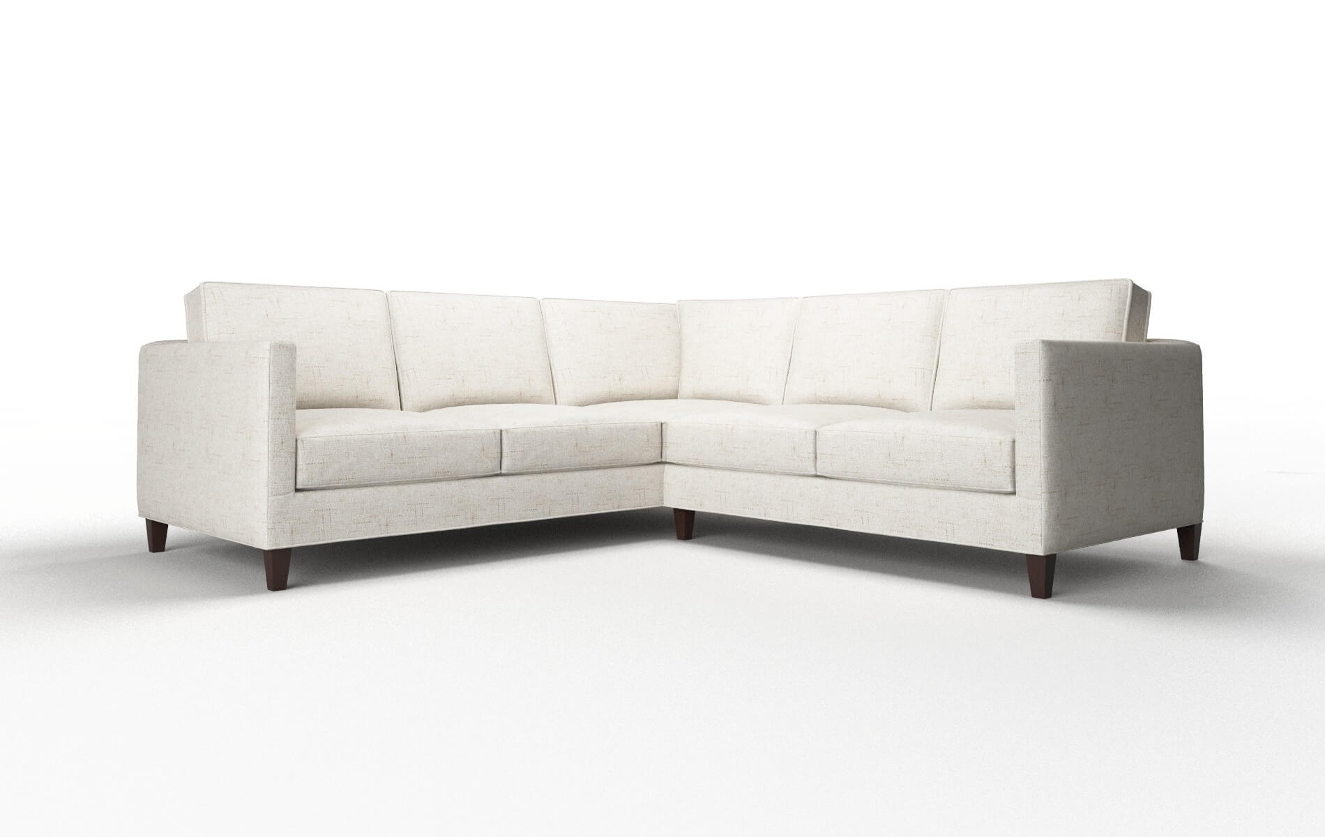 Alps Derby Taupe Sectional espresso legs