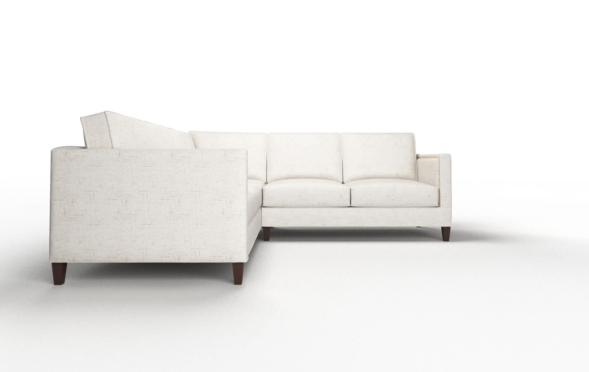 Alps Derby Taupe Sectional espresso legs 2