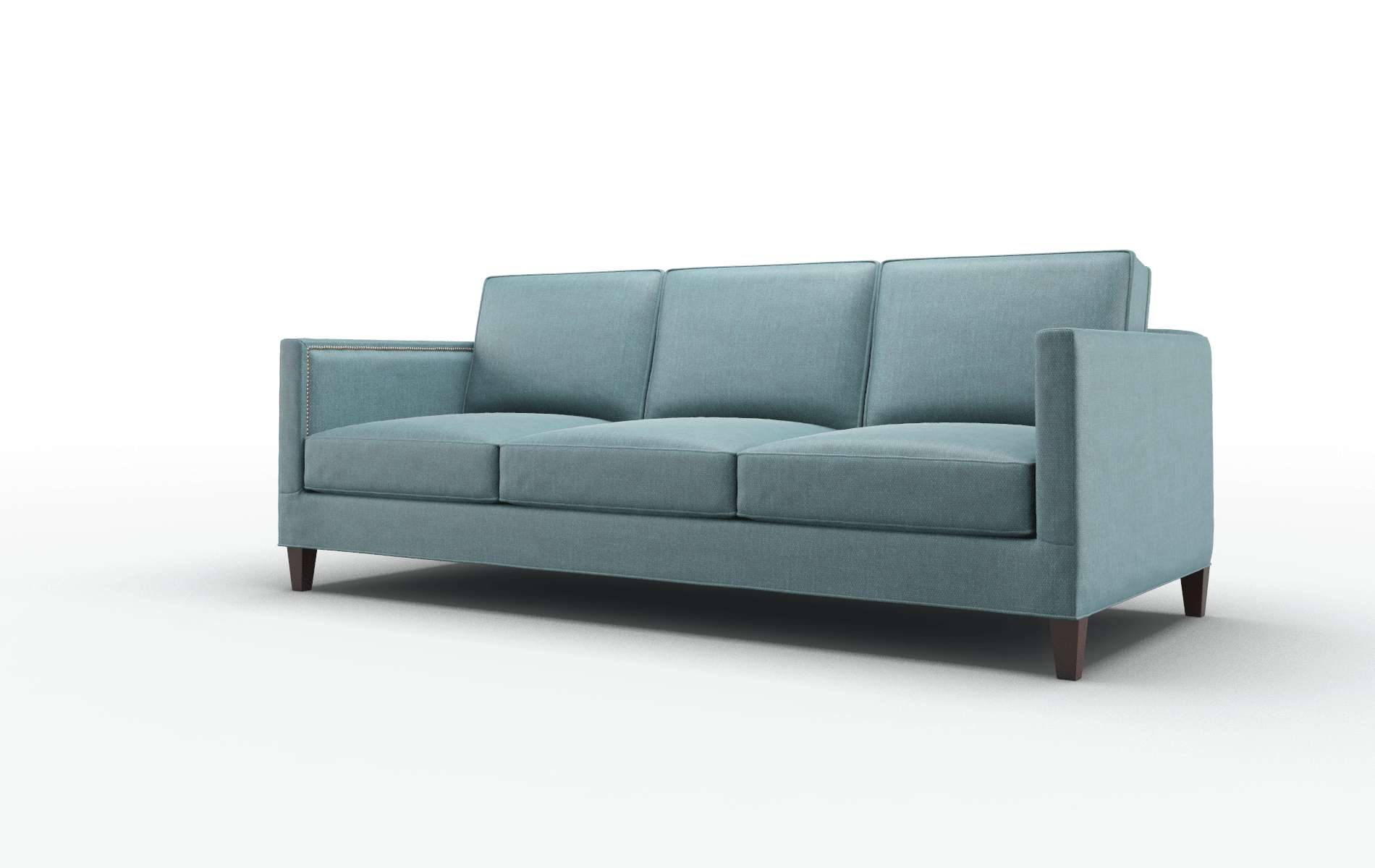 Alps Elliot Teal Sofa espresso legs 4