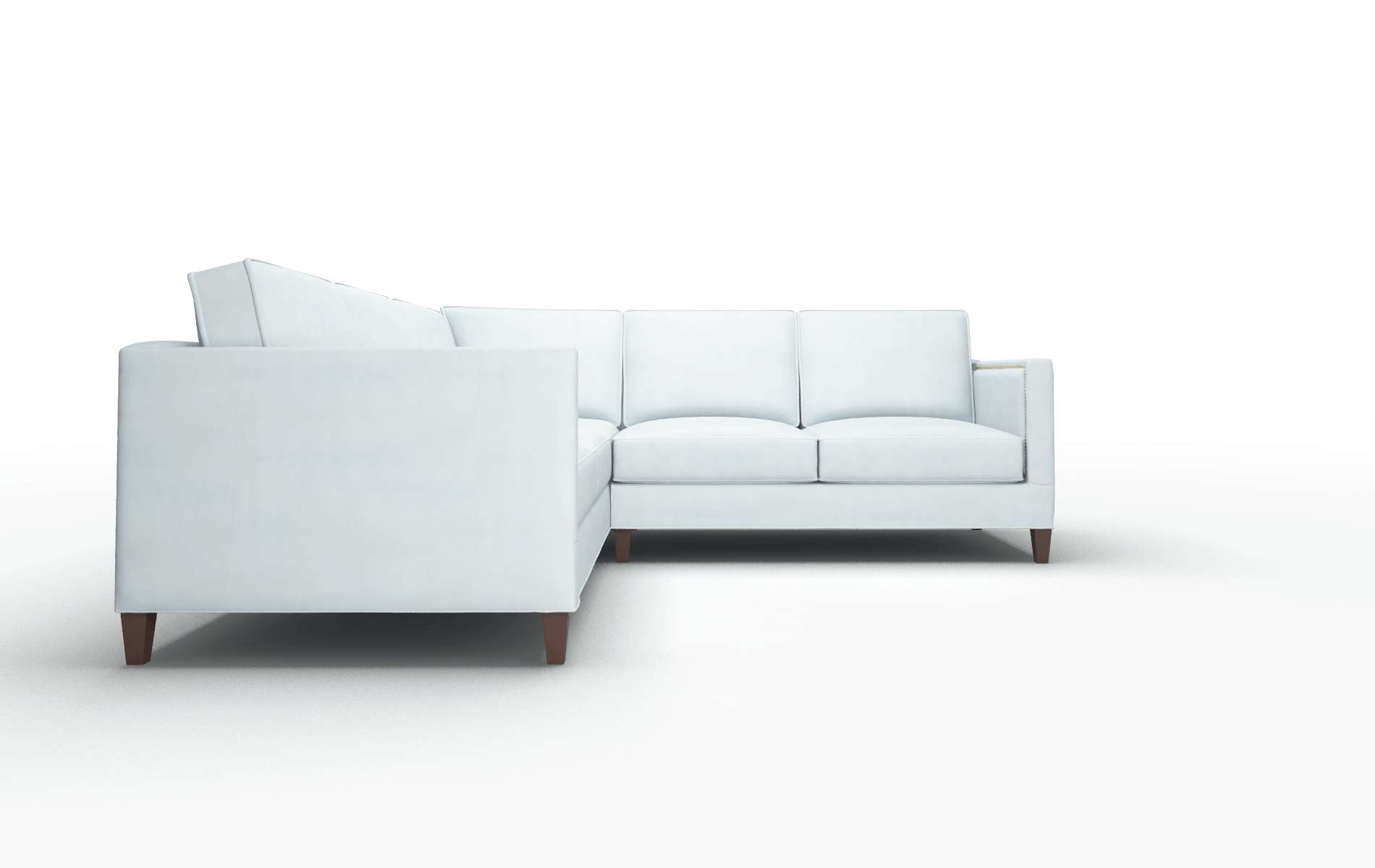 Alps Hathaway Aqua Sectional espresso legs 2