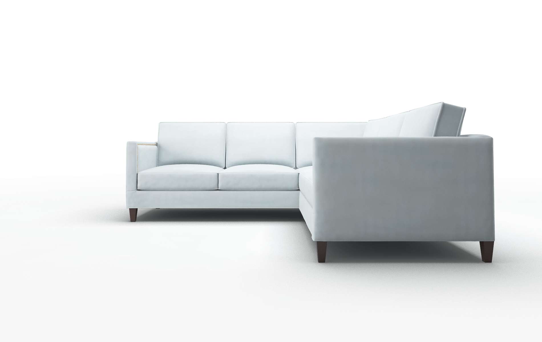 Alps Hathaway Aqua Sectional espresso legs 5