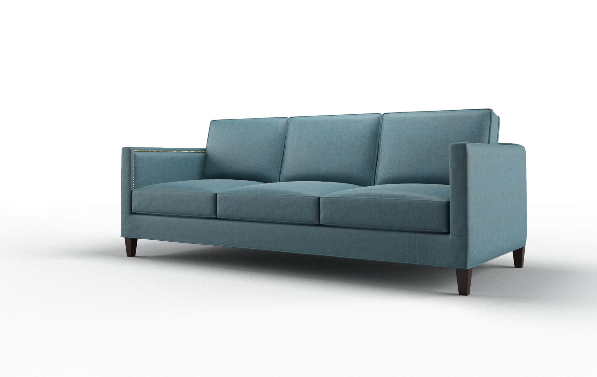 Alps Hepburn Teal Sofa espresso legs 4