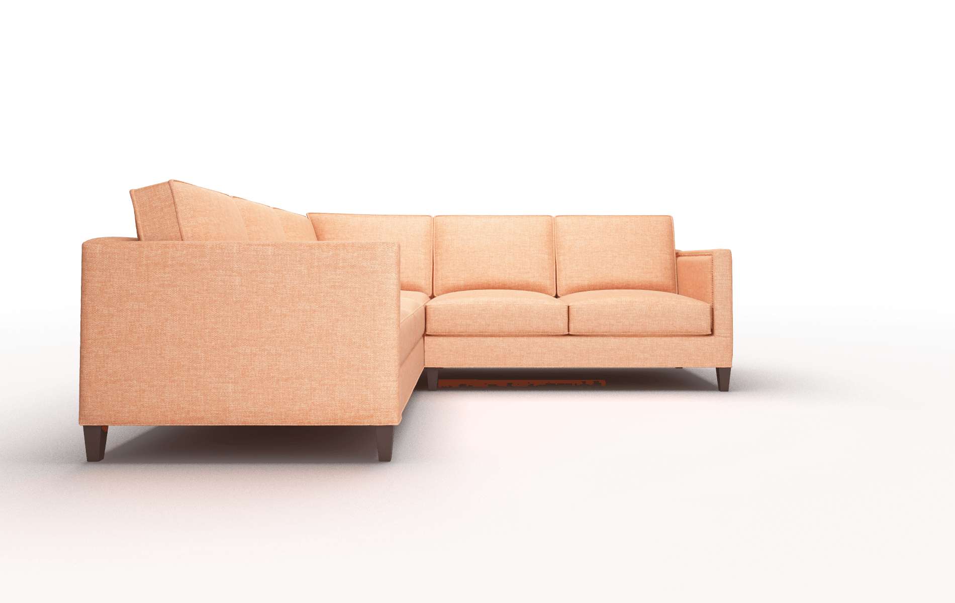 Alps Keylargo Terracotta Sectional espresso legs 2