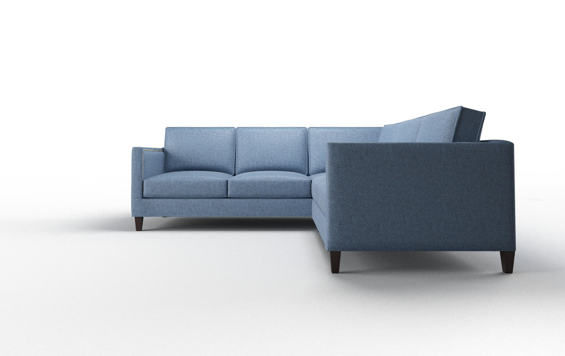 Alps Leslie Indigo Sectional espresso legs 5
