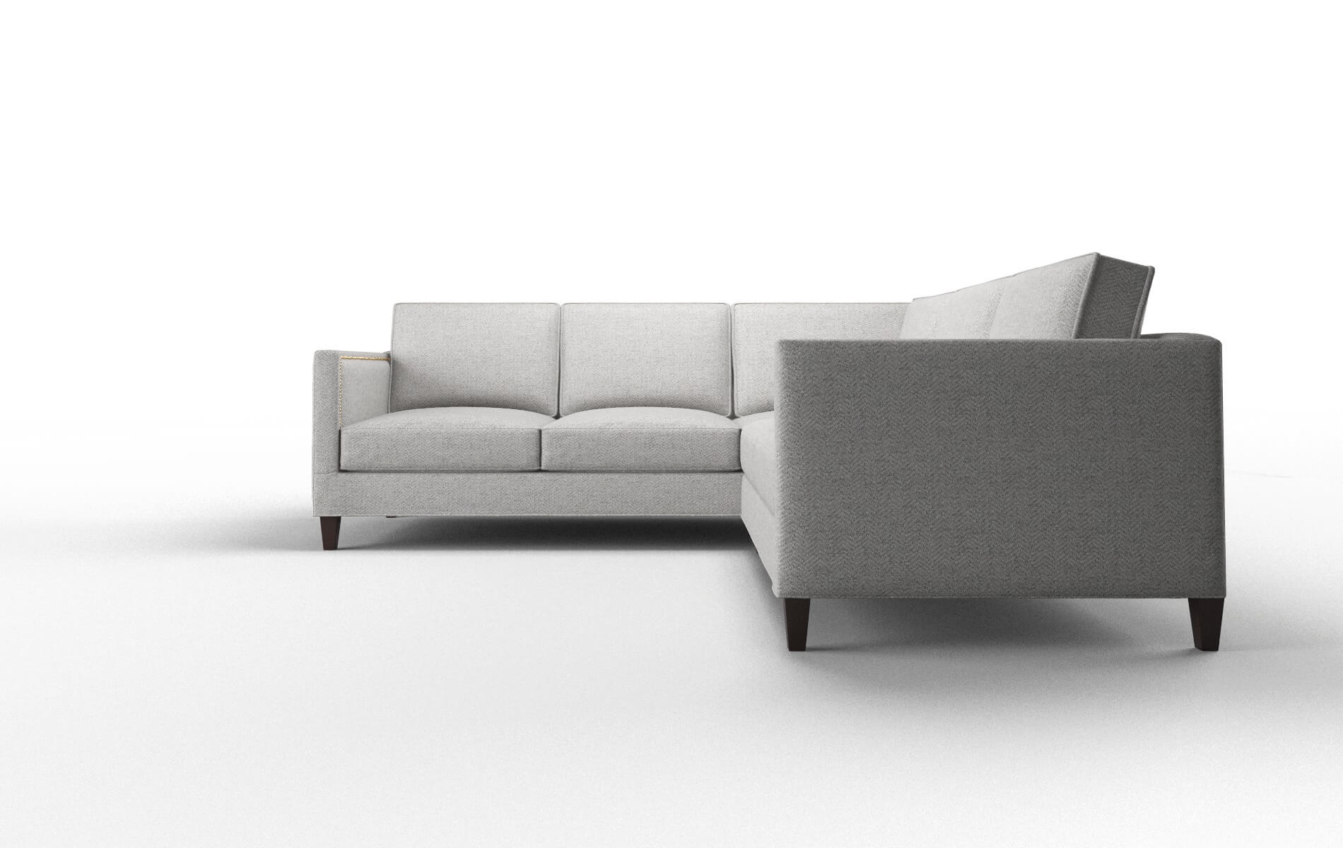 Alps Malibu Dove Sectional espresso legs 5
