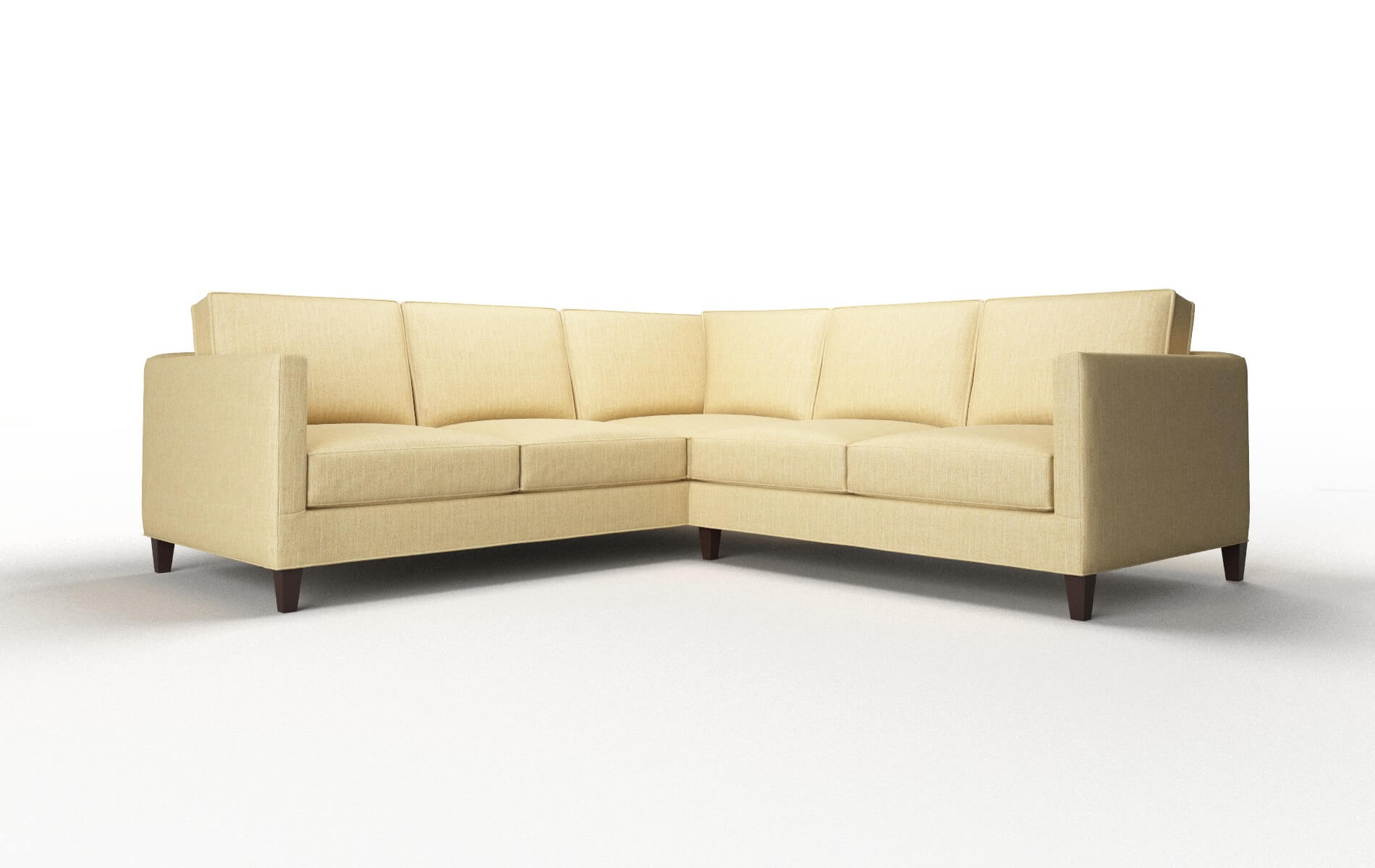 Alps Malibu Maize Sectional espresso legs 1