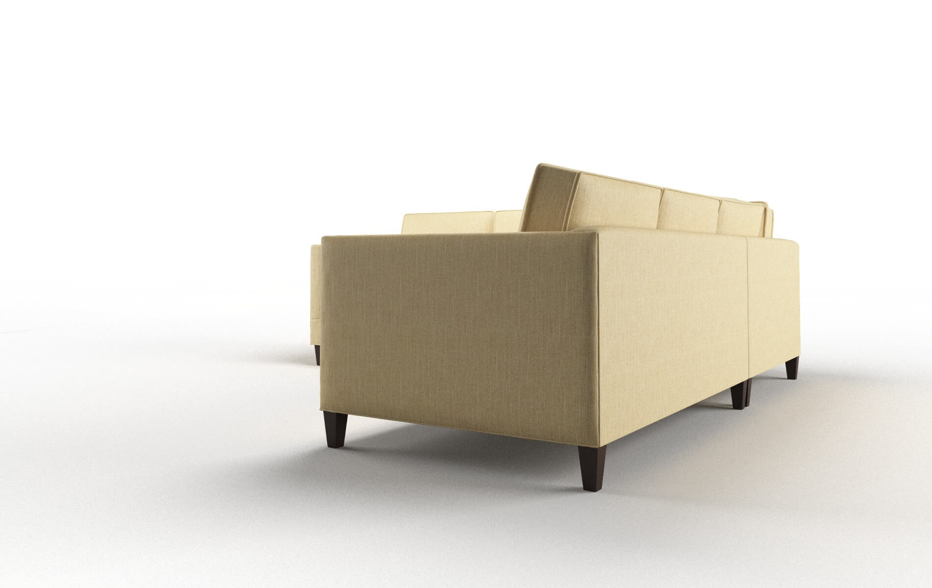 Alps Malibu Maize Sectional espresso legs 4