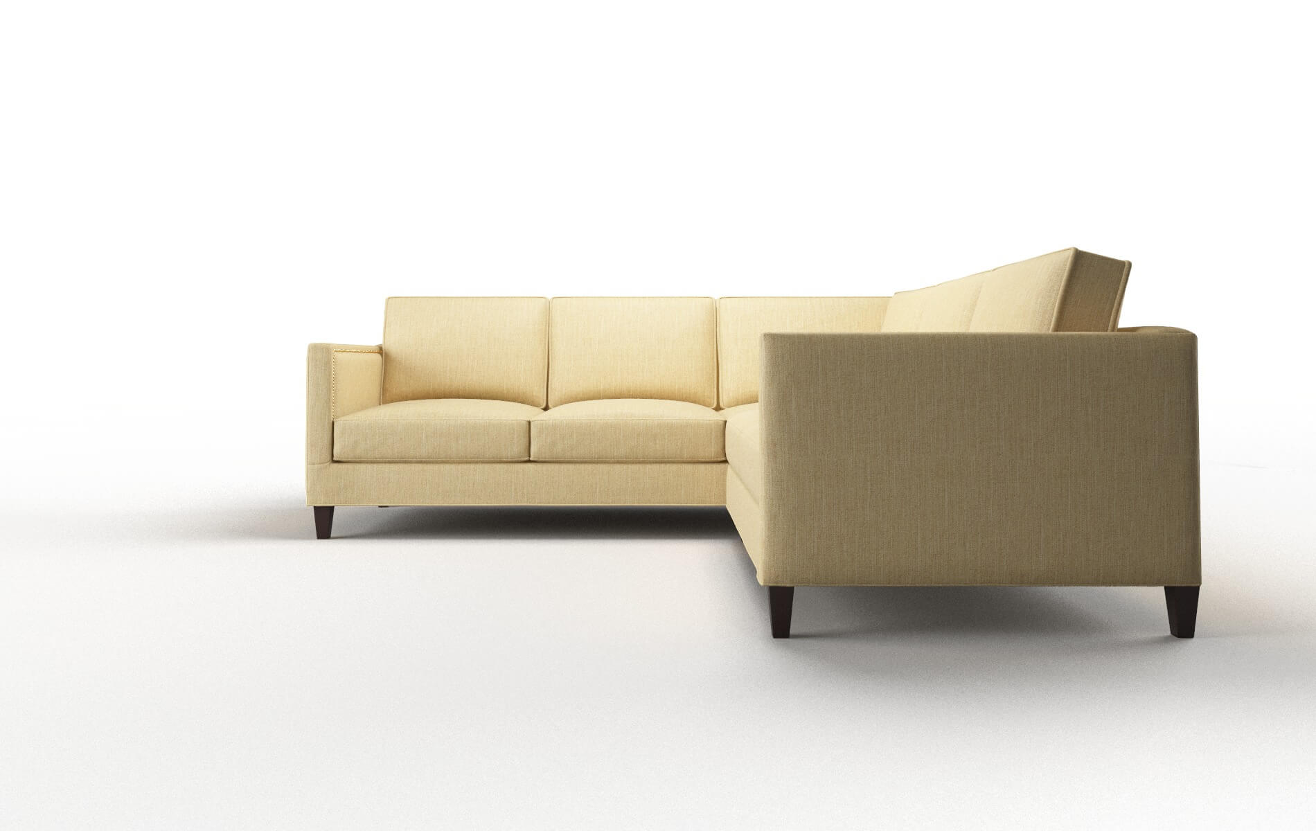Alps Malibu Maize Sectional espresso legs 5