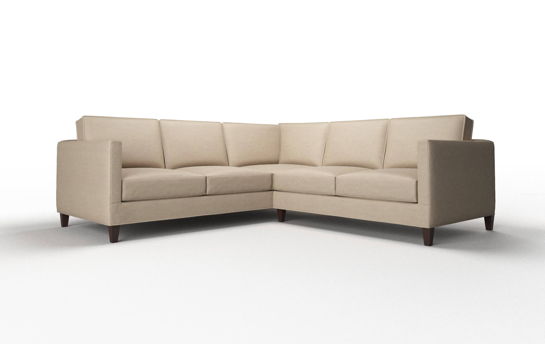 Alps Oakley Taupe Sectional espresso legs 1
