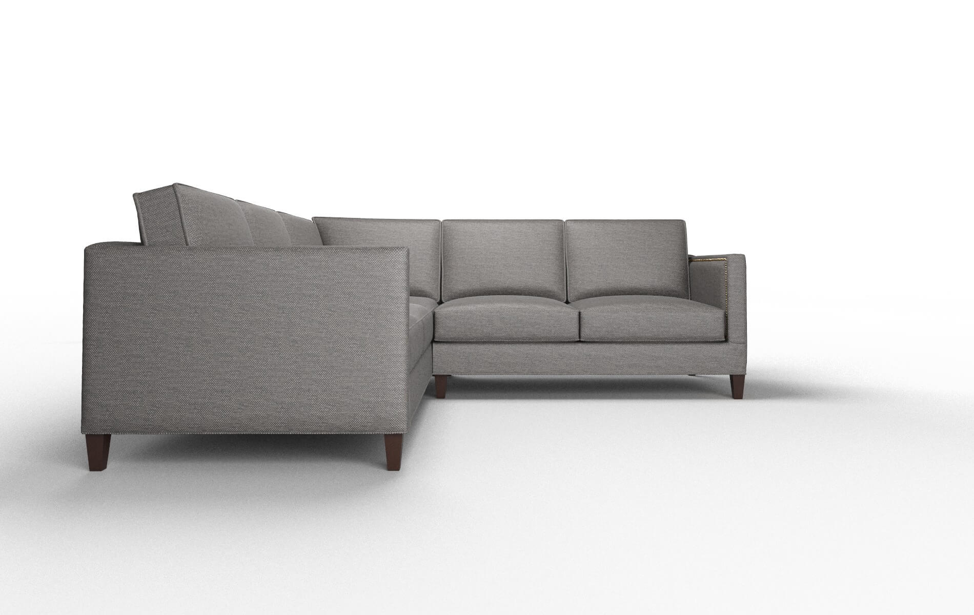 Alps Oscar Charcoal Sectional espresso legs 2