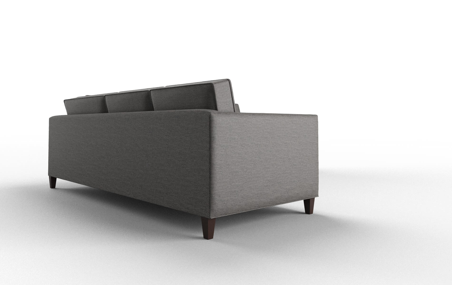 Alps Oscar Charcoal Sectional espresso legs 3