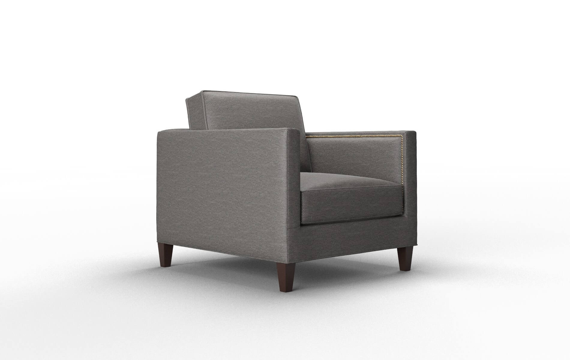 Alps Oscar Grey Chair espresso legs 2
