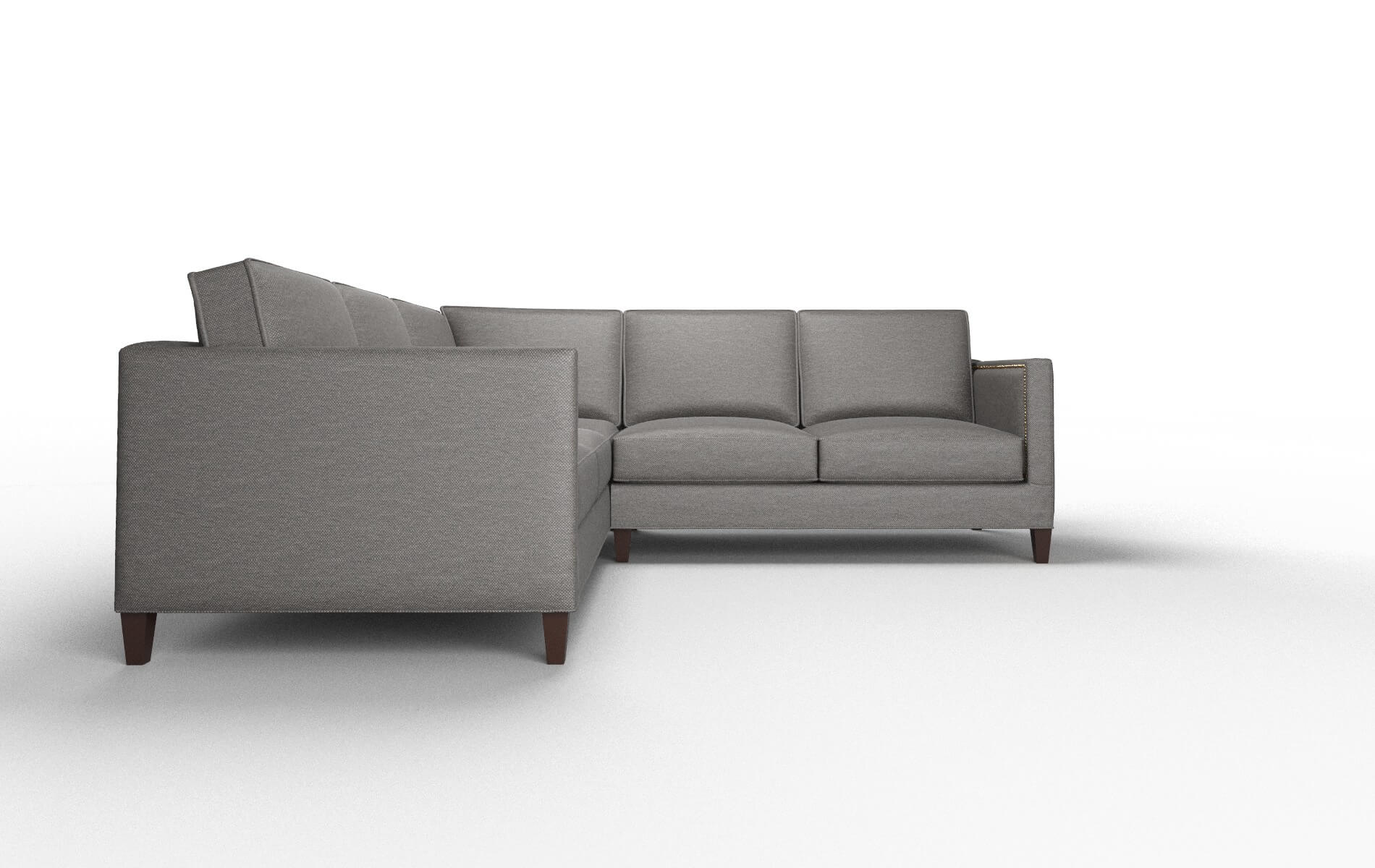 Alps Oscar Grey Sectional espresso legs 2