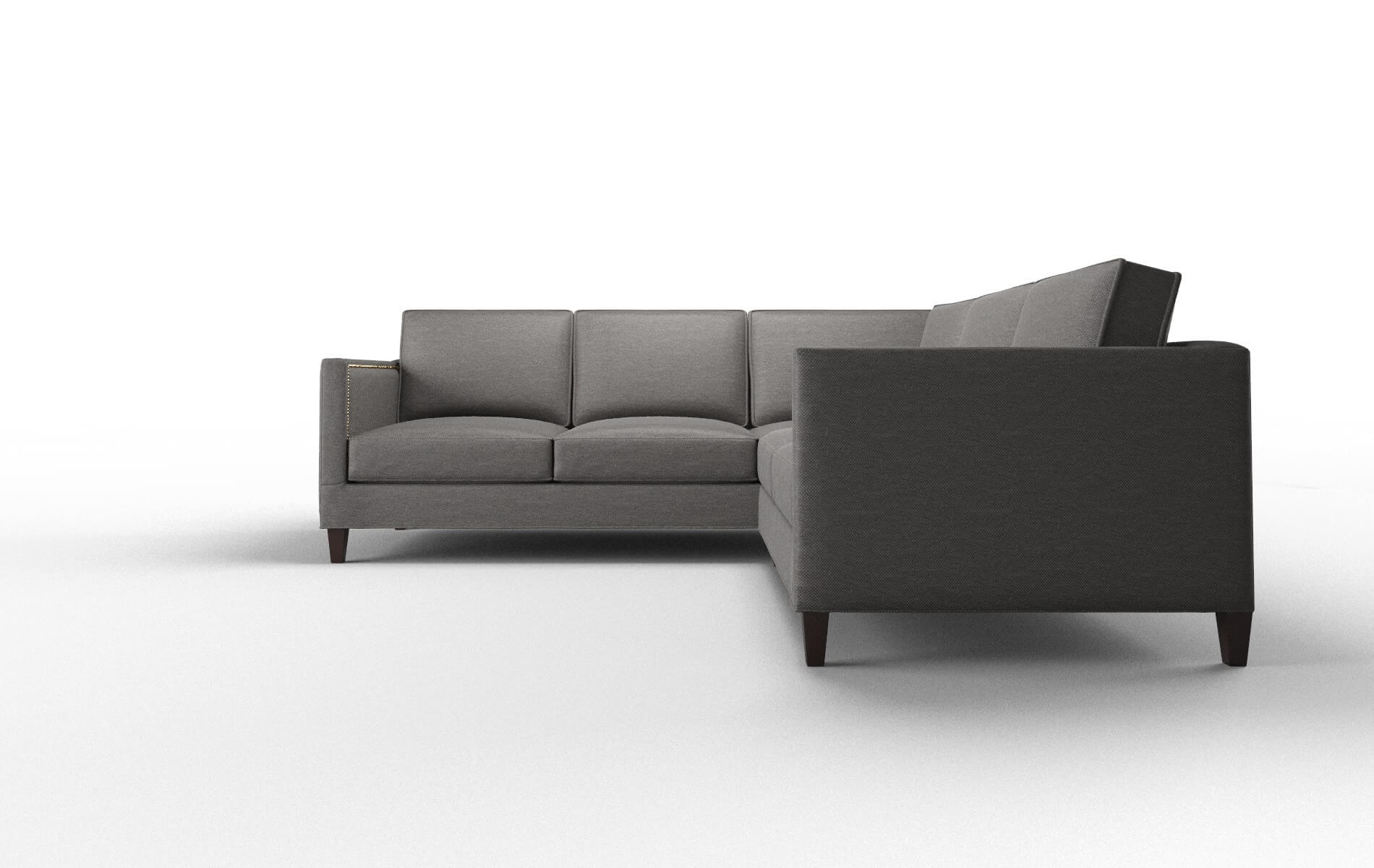 Alps Oscar Grey Sectional espresso legs 5