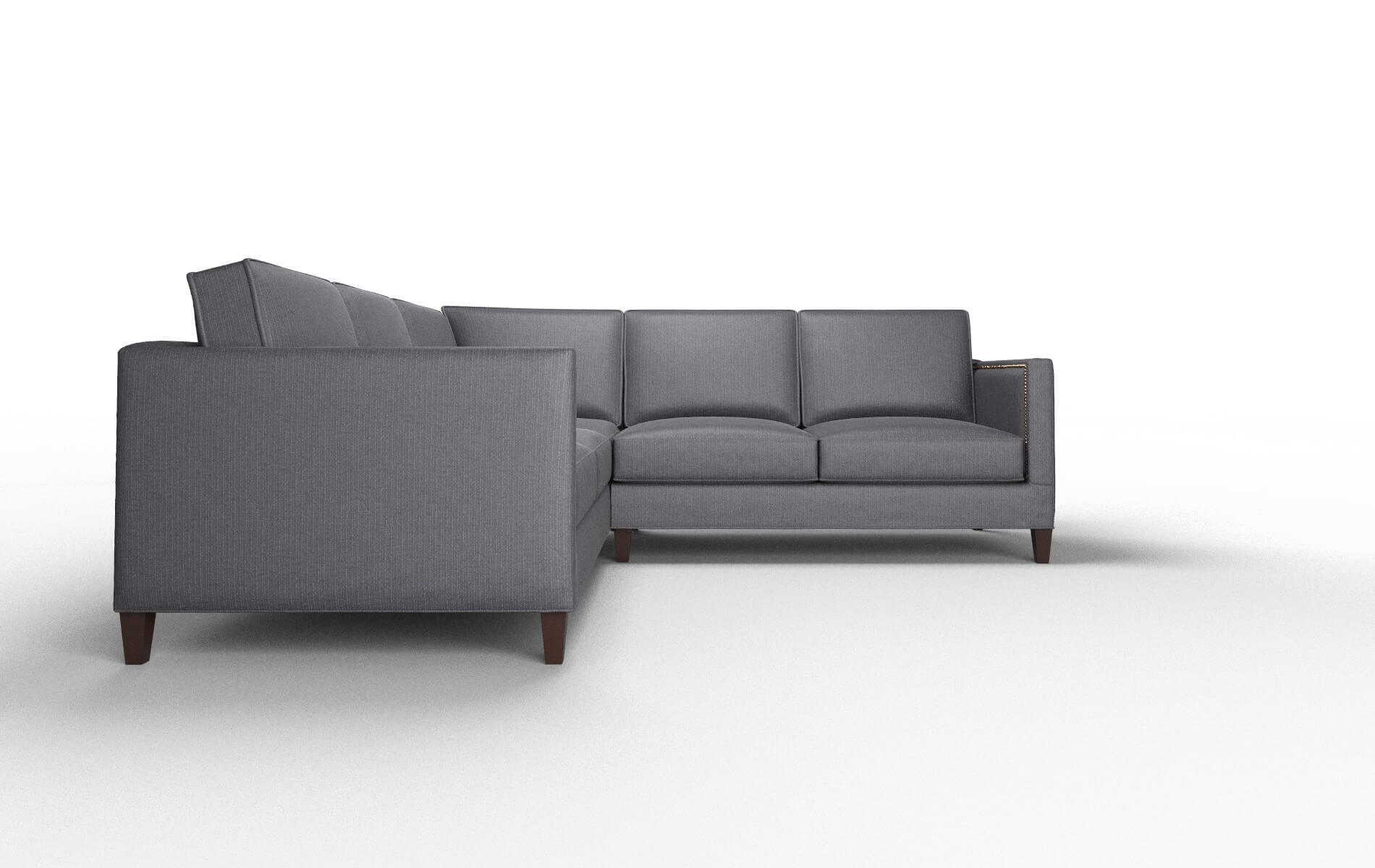 Alps Parker Charcoal Sectional espresso legs 2