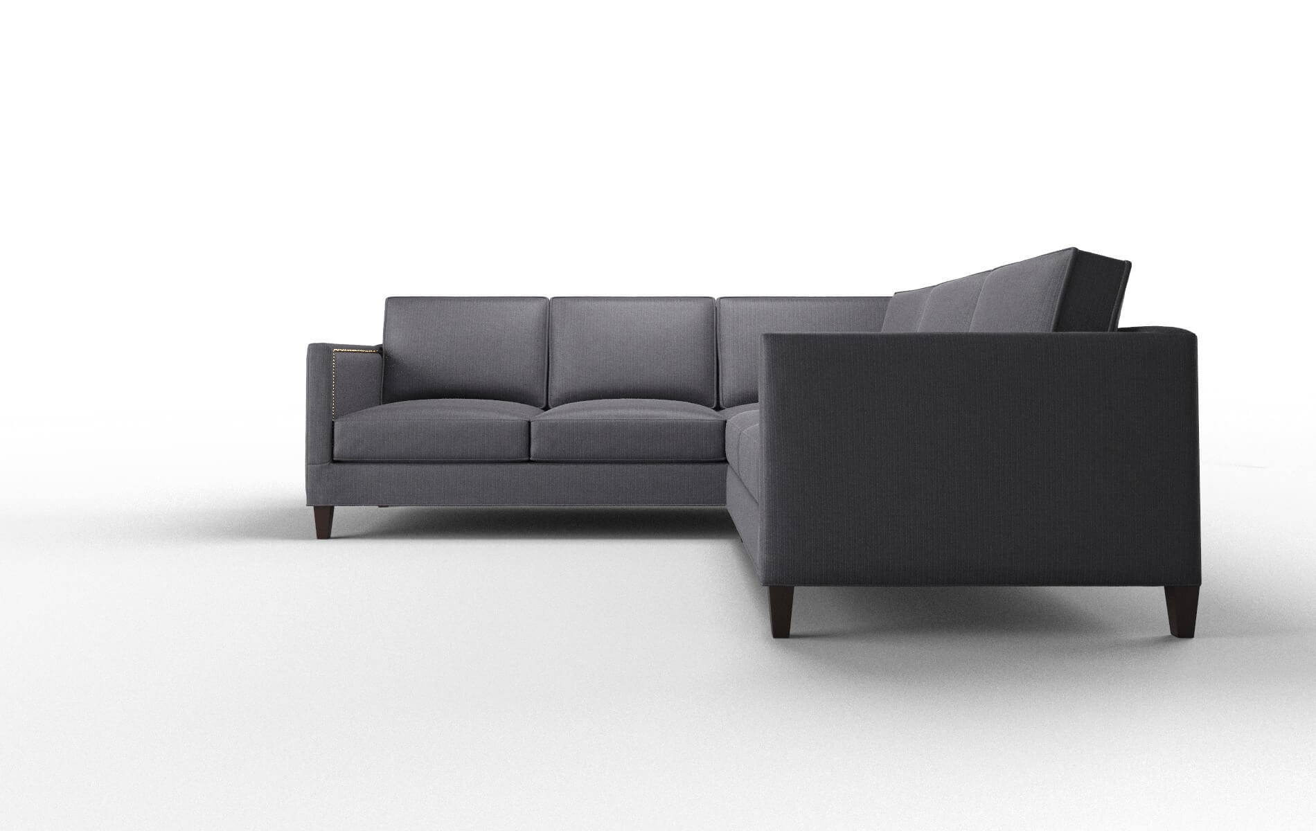 Alps Parker Charcoal Sectional espresso legs 5