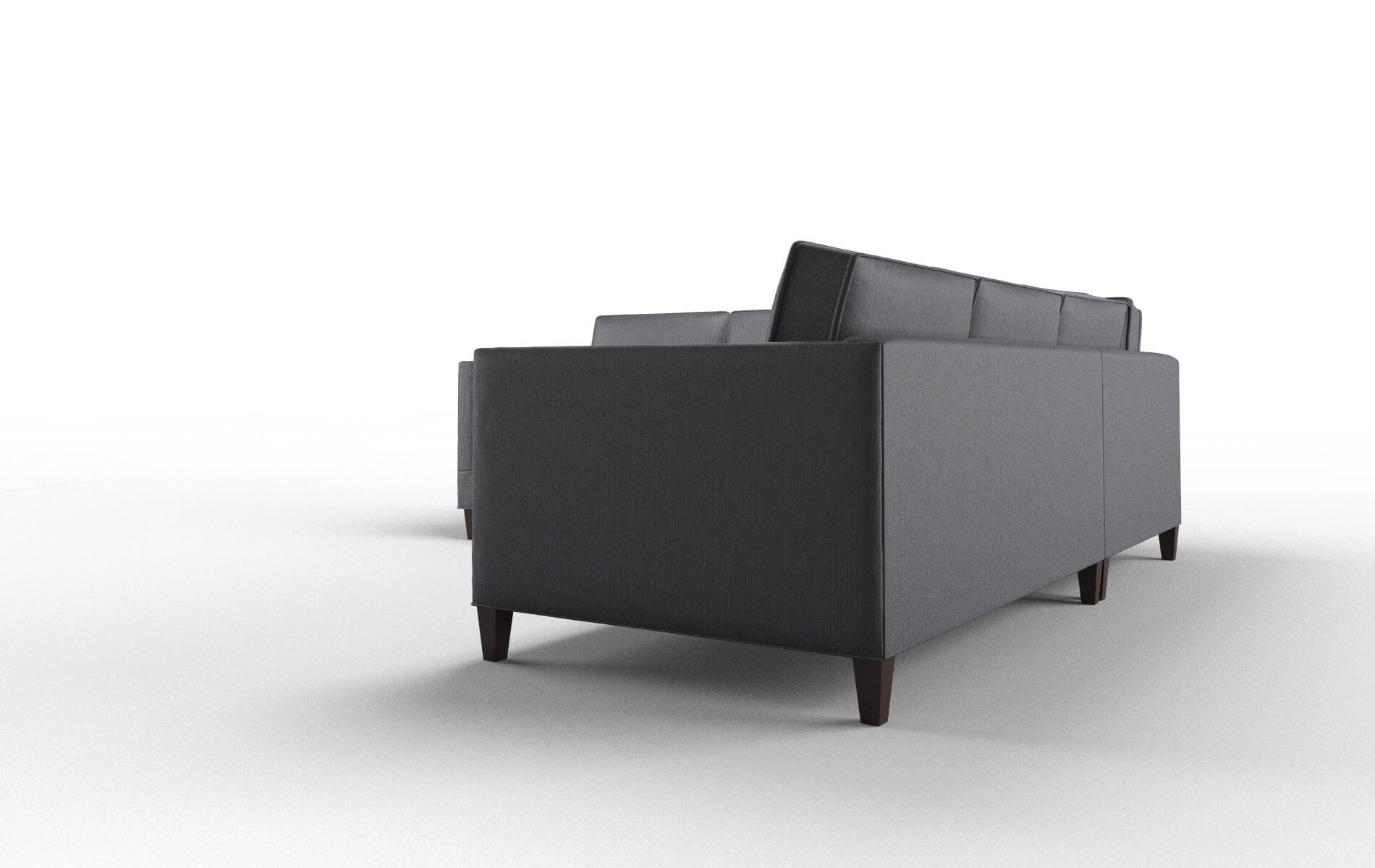Alps Parker Midnight Sectional espresso legs 4