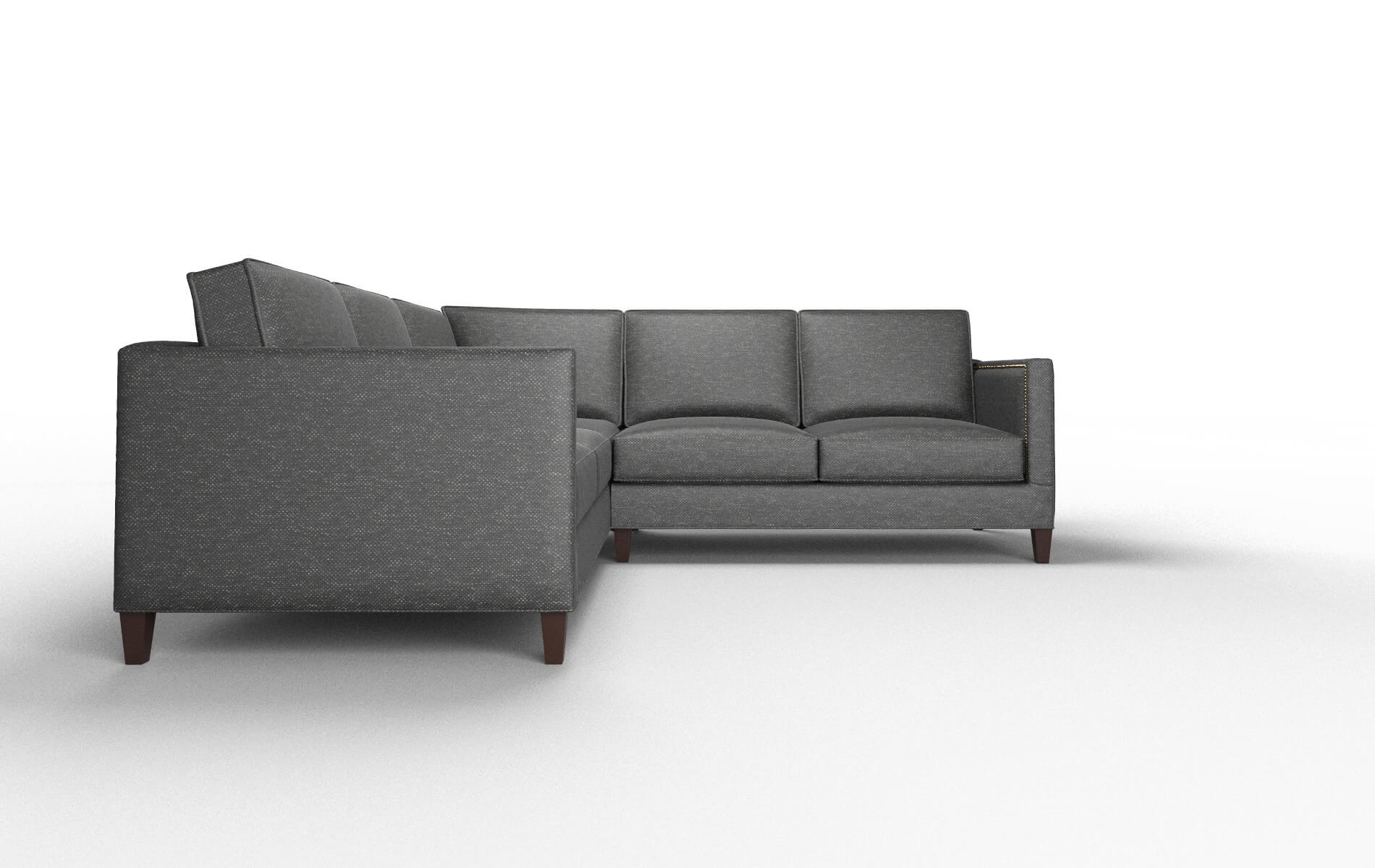 Alps Phoenix Charcoal Sectional espresso legs 2
