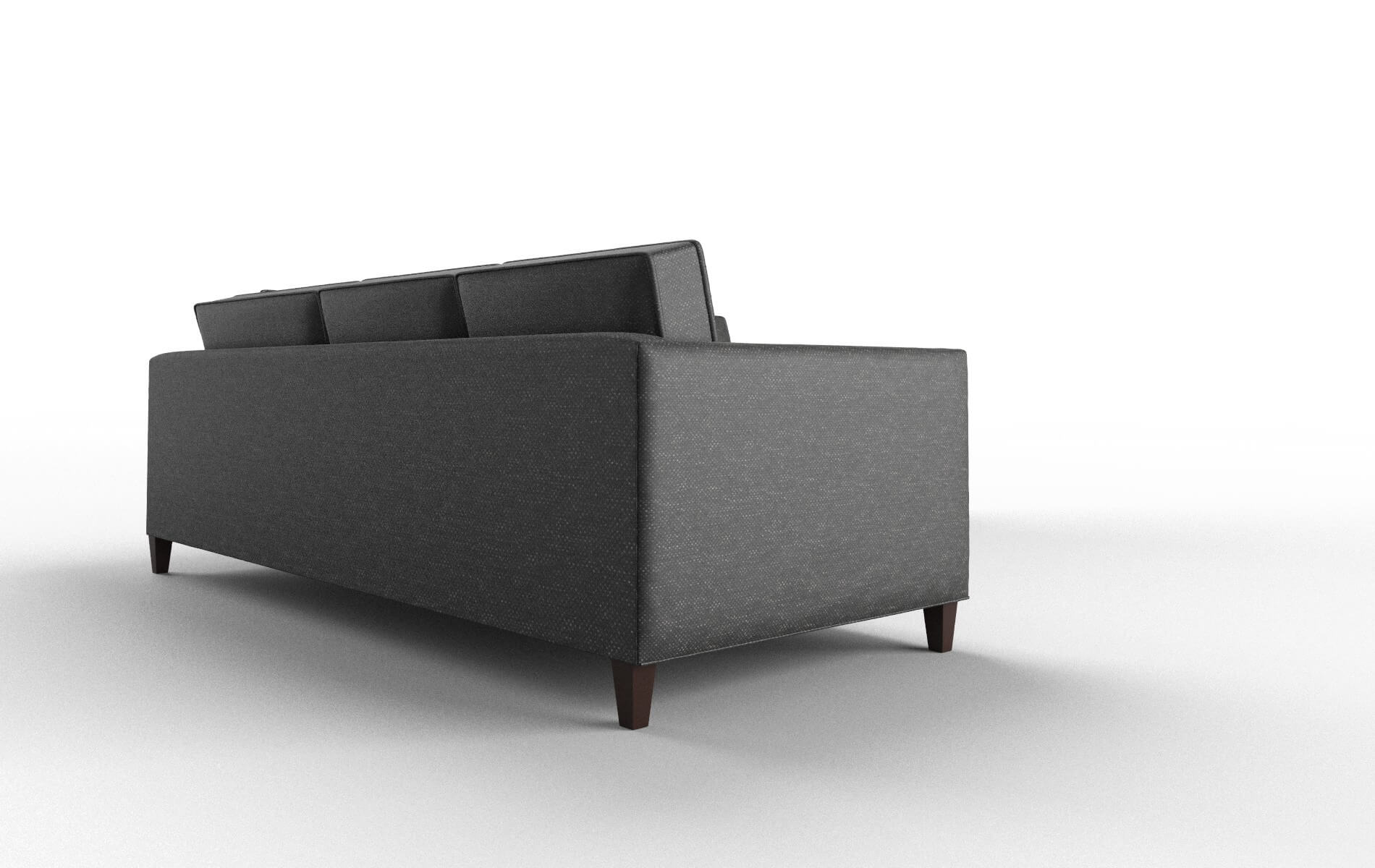 Alps Phoenix Charcoal Sectional espresso legs 3