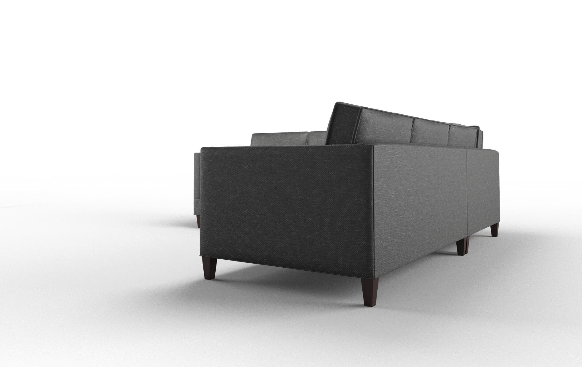 Alps Phoenix Charcoal Sectional espresso legs 4