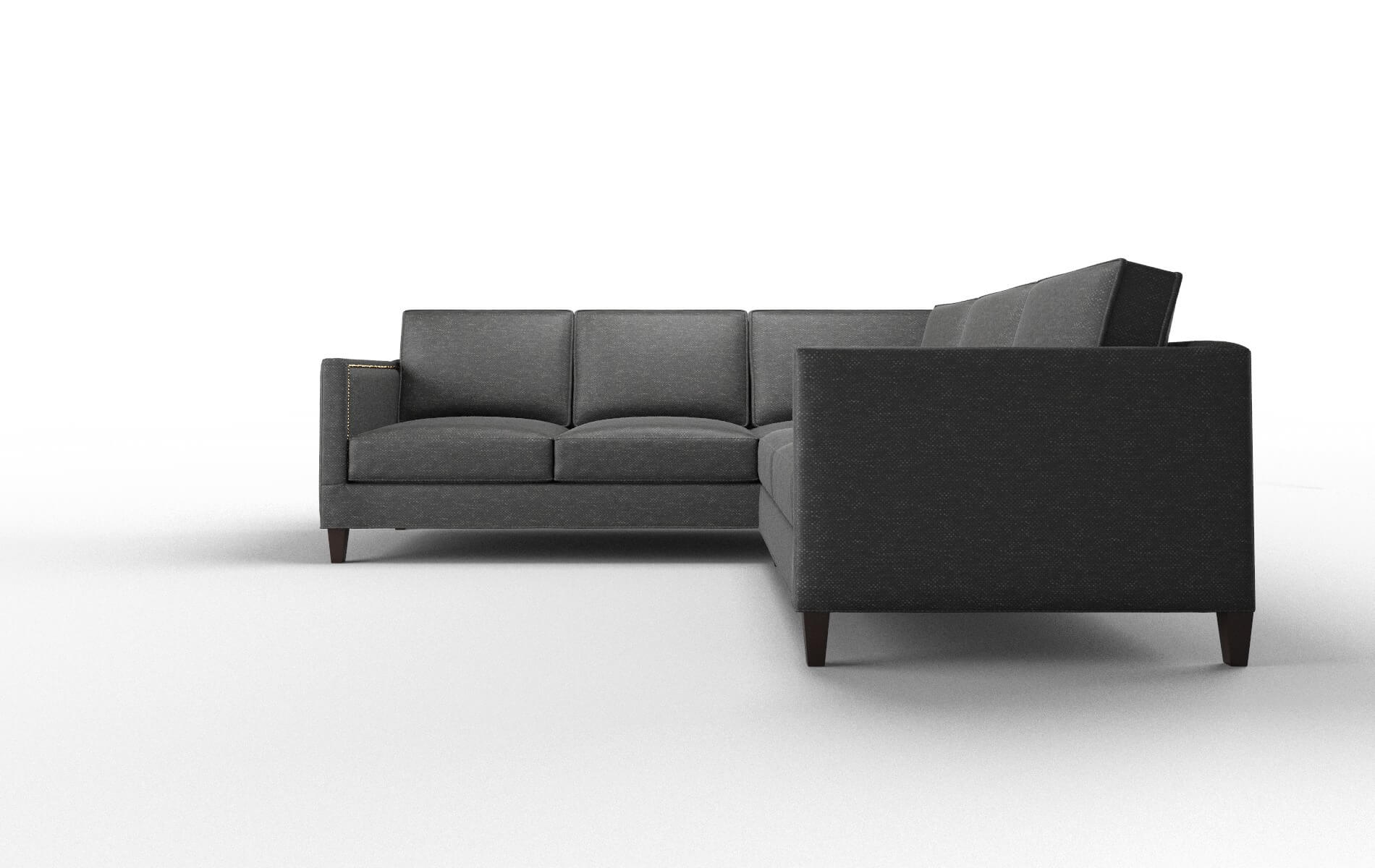 Alps Phoenix Charcoal Sectional espresso legs 5
