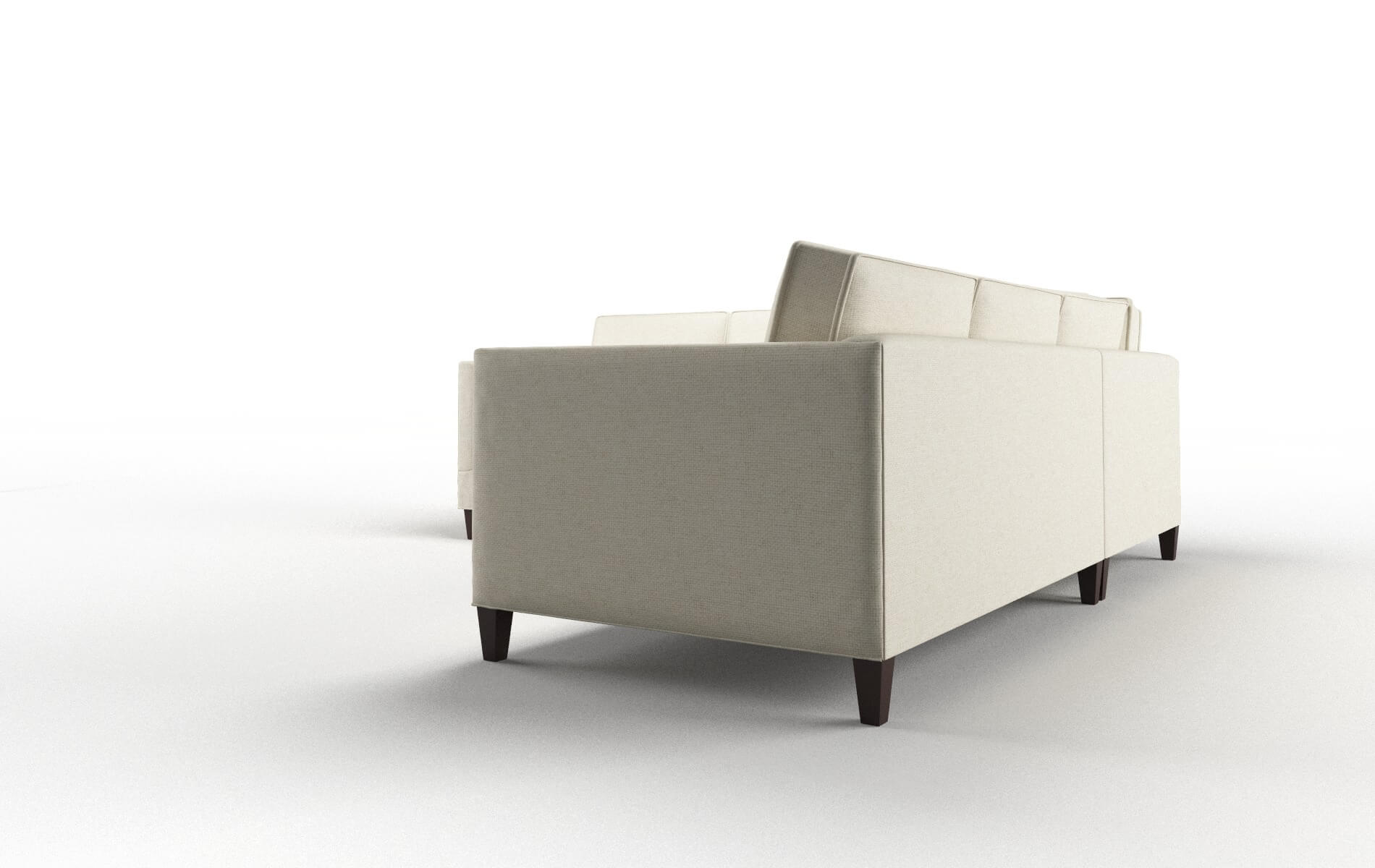 Alps Phoenix Ivory Sectional espresso legs 4