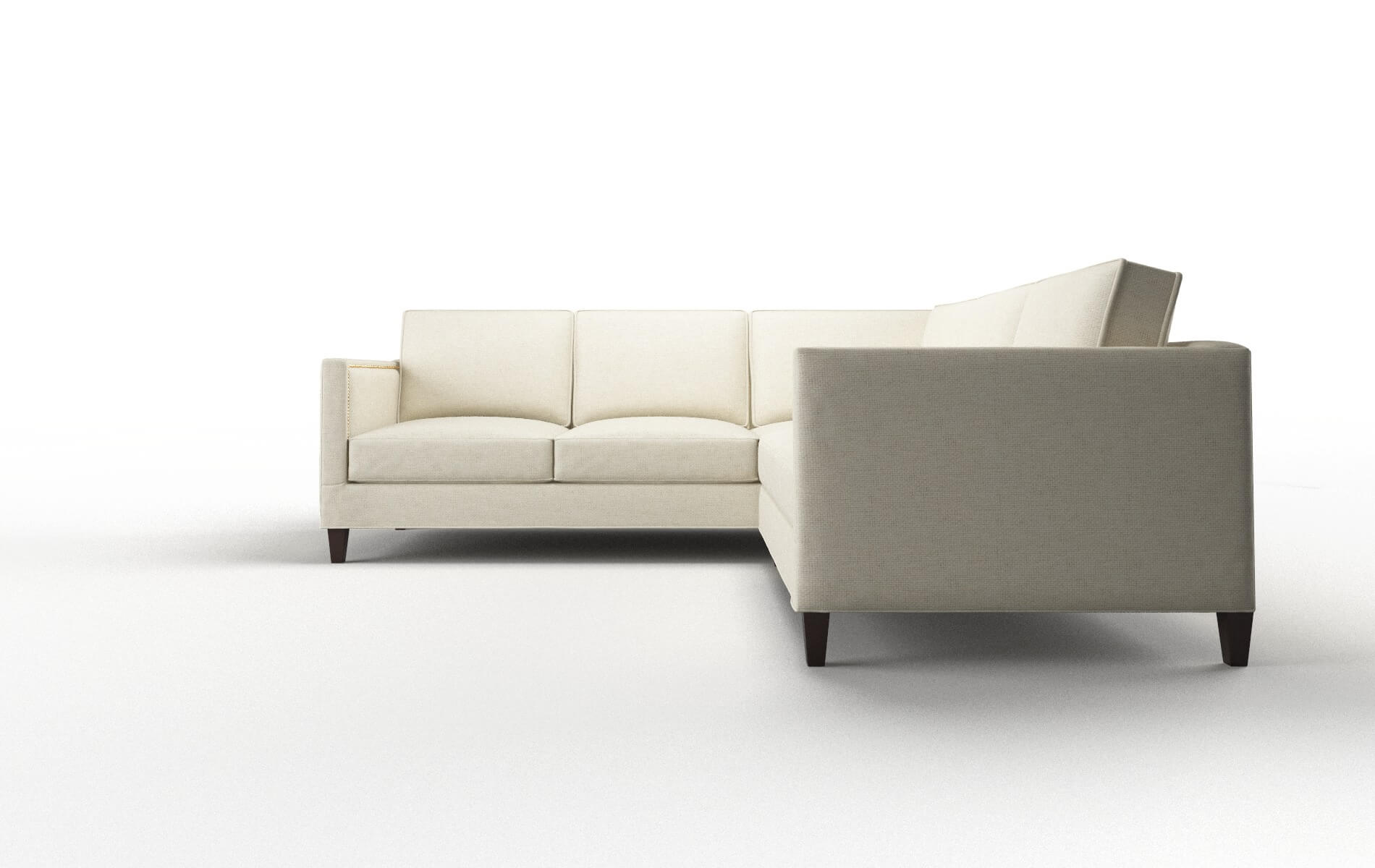 Alps Phoenix Ivory Sectional espresso legs 5