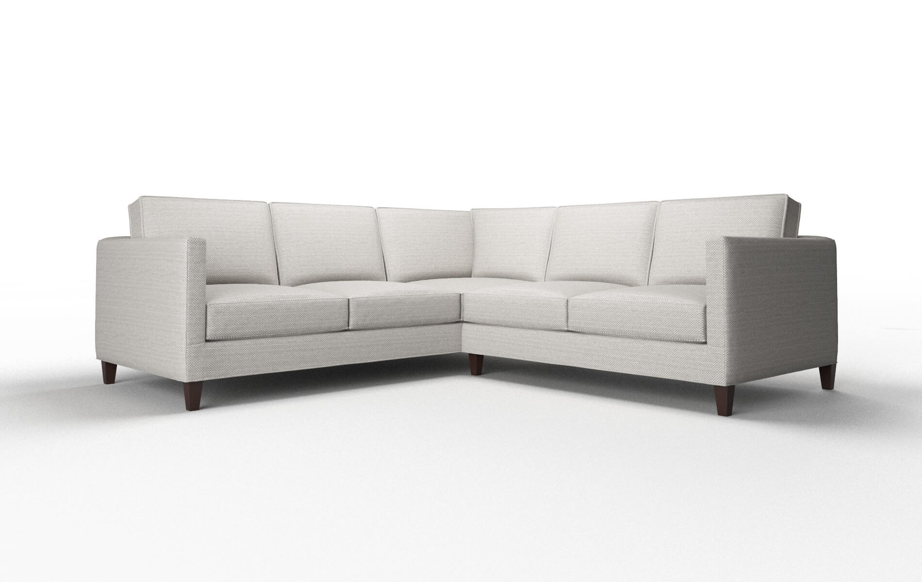 Alps Phoenix Silver Sectional espresso legs 1