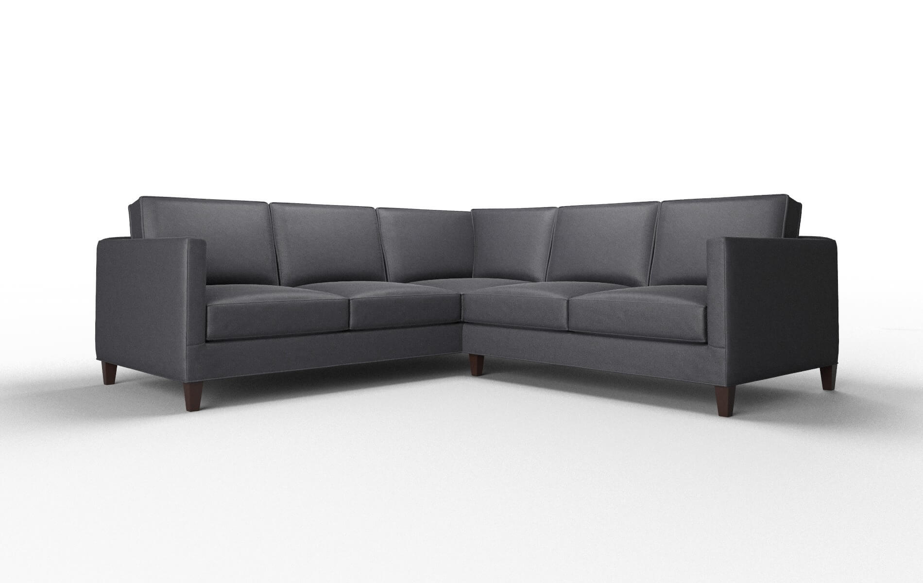 Alps Redondo Navy Sectional espresso legs 1
