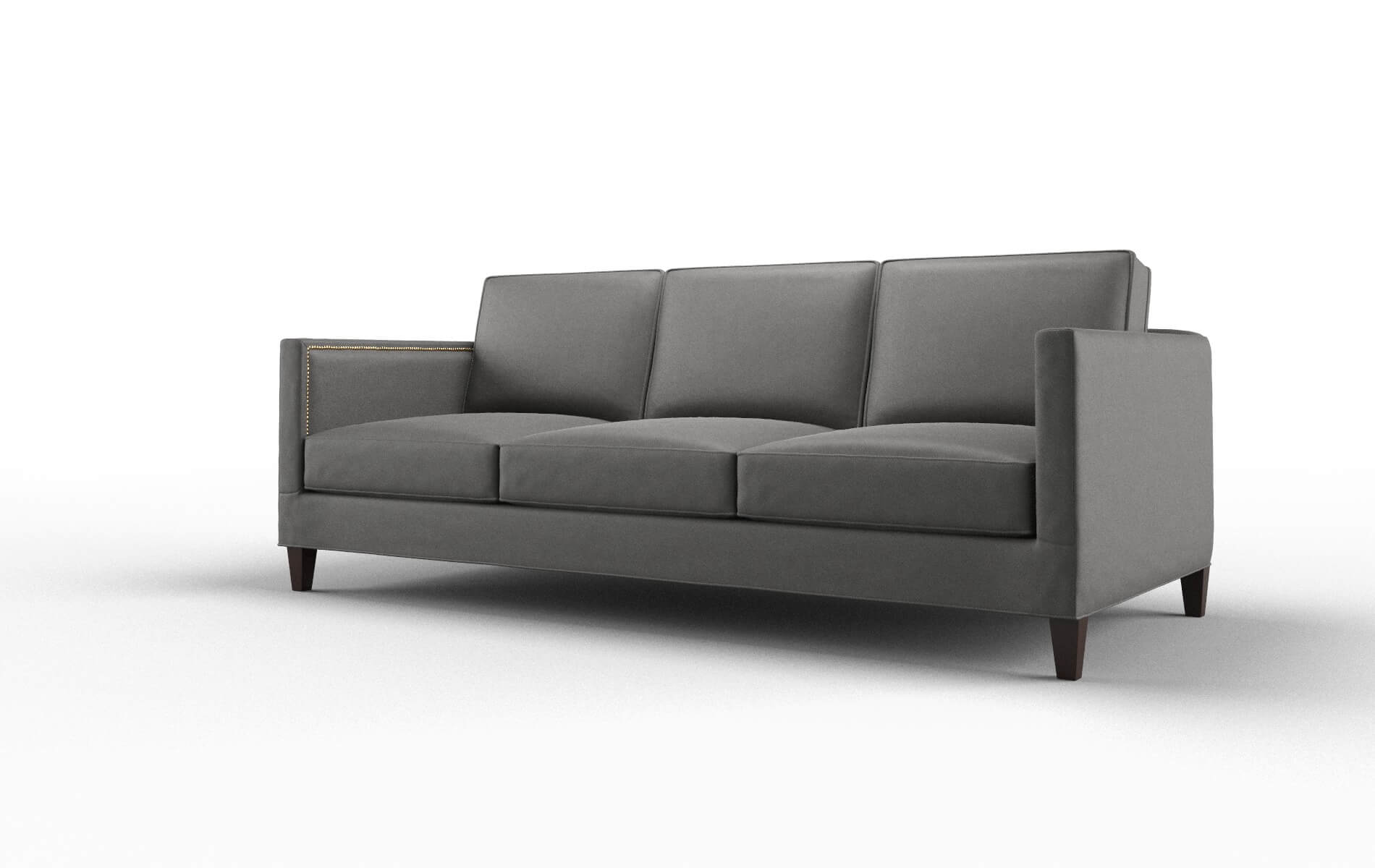 Alps Rocket Charcoal Sofa espresso legs 4
