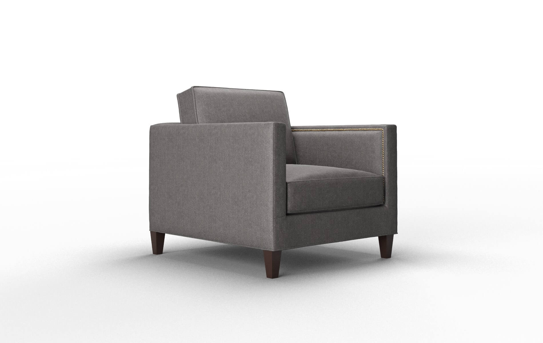 Alps Sasha Grey Chair espresso legs 2