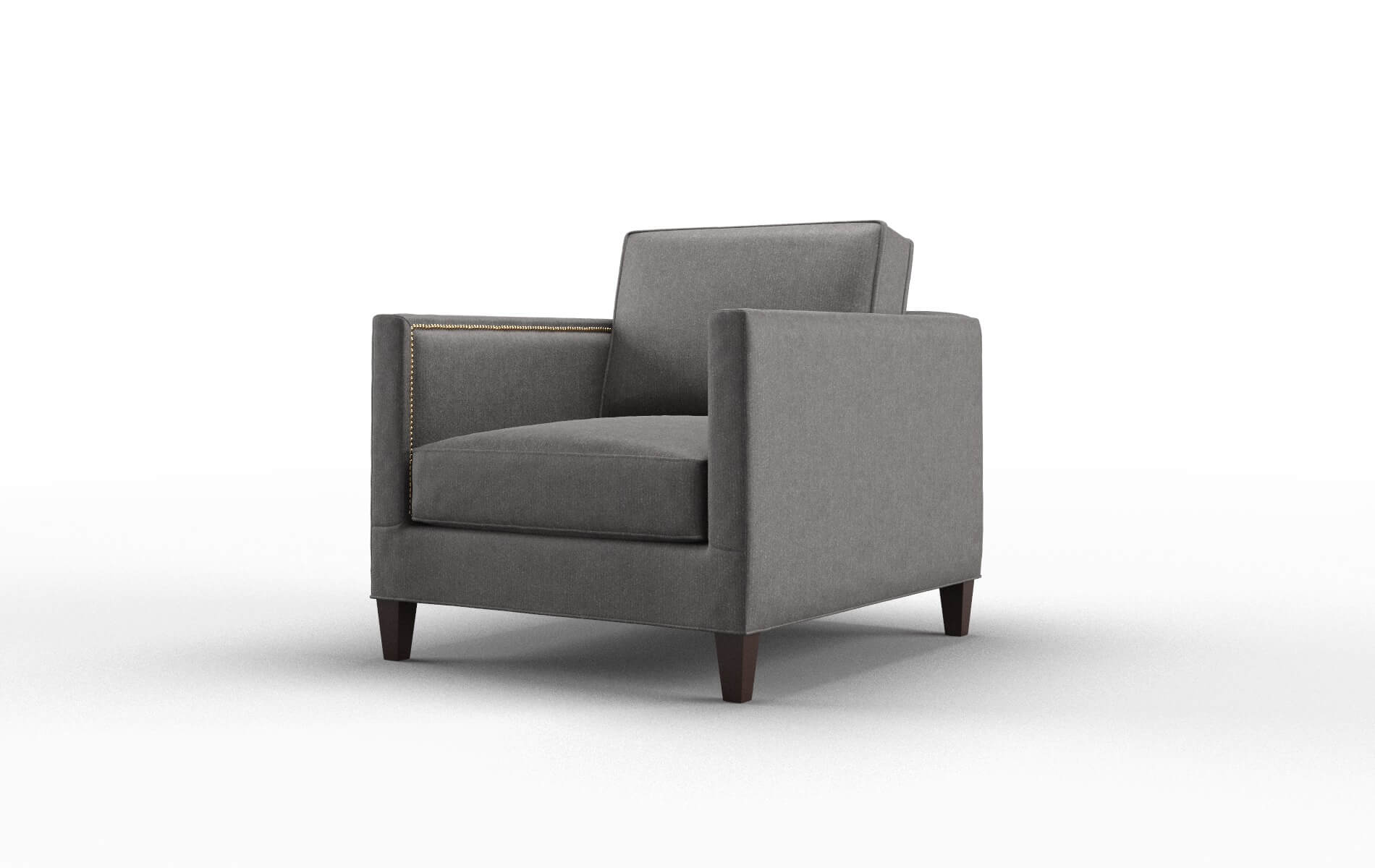 Alps Sasha Grey Chair espresso legs 4