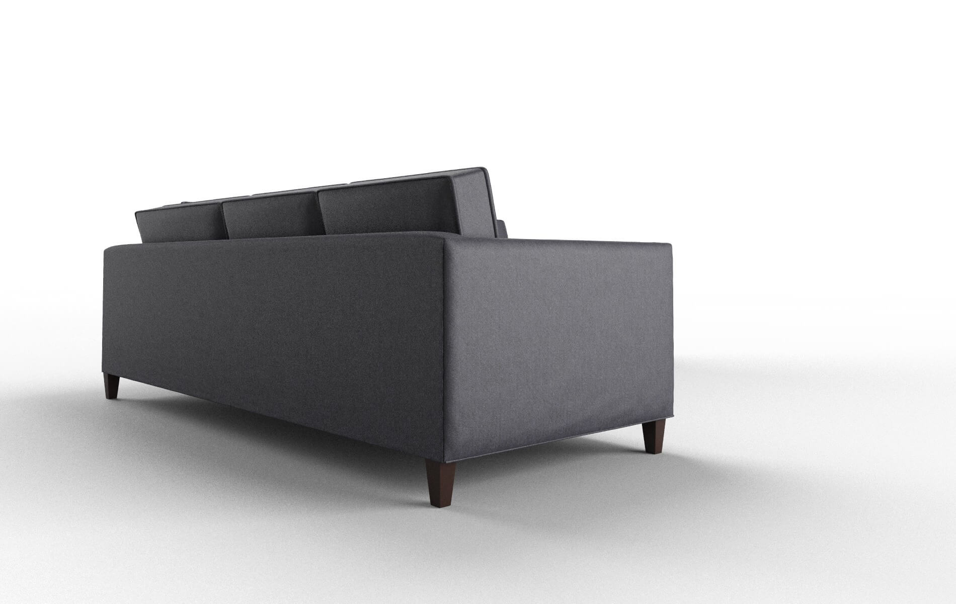 Alps Sasha Navy Sectional espresso legs 3