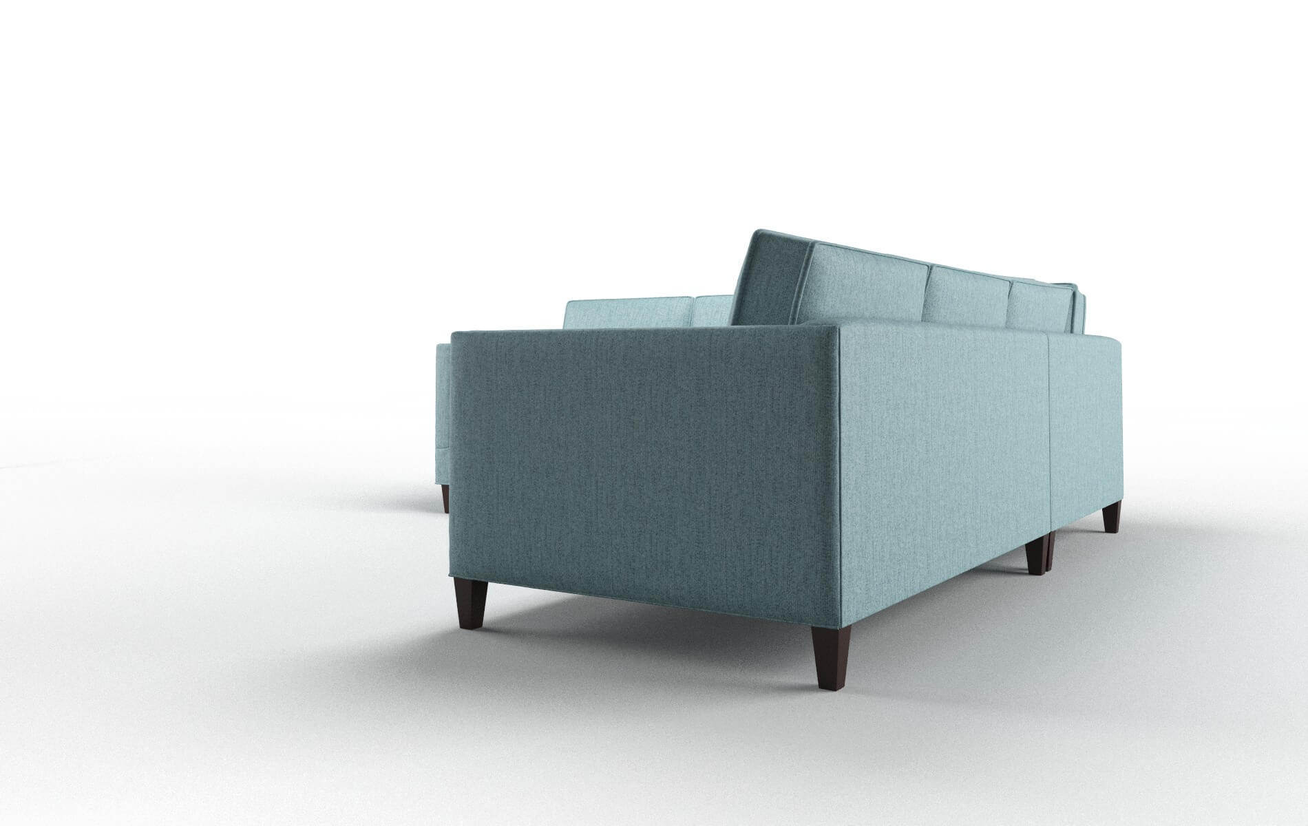 Alps Sasha Teal Sectional espresso legs 4
