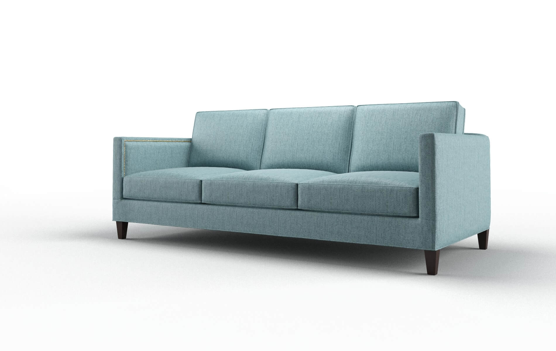 Alps Sasha Teal Sofa espresso legs 4