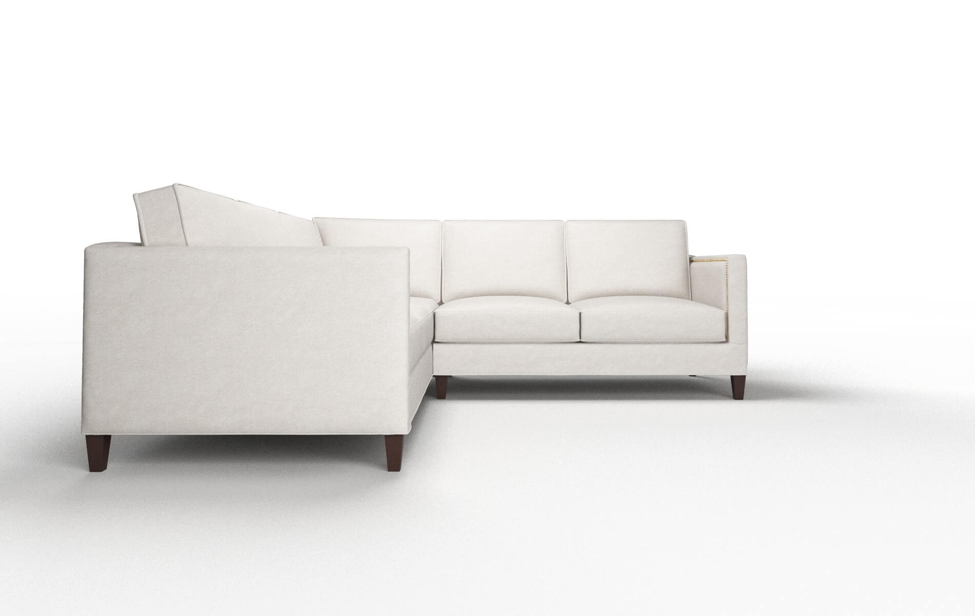 Alps Suave Dove Sectional espresso legs 2