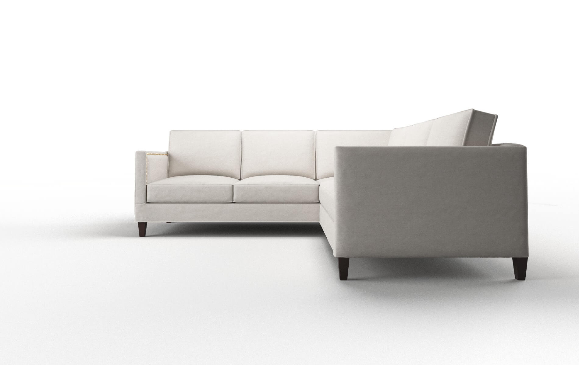 Alps Suave Dove Sectional espresso legs 5