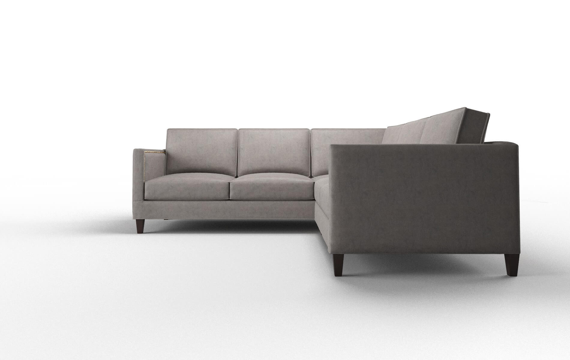 Alps Suave Slate Sectional espresso legs 5