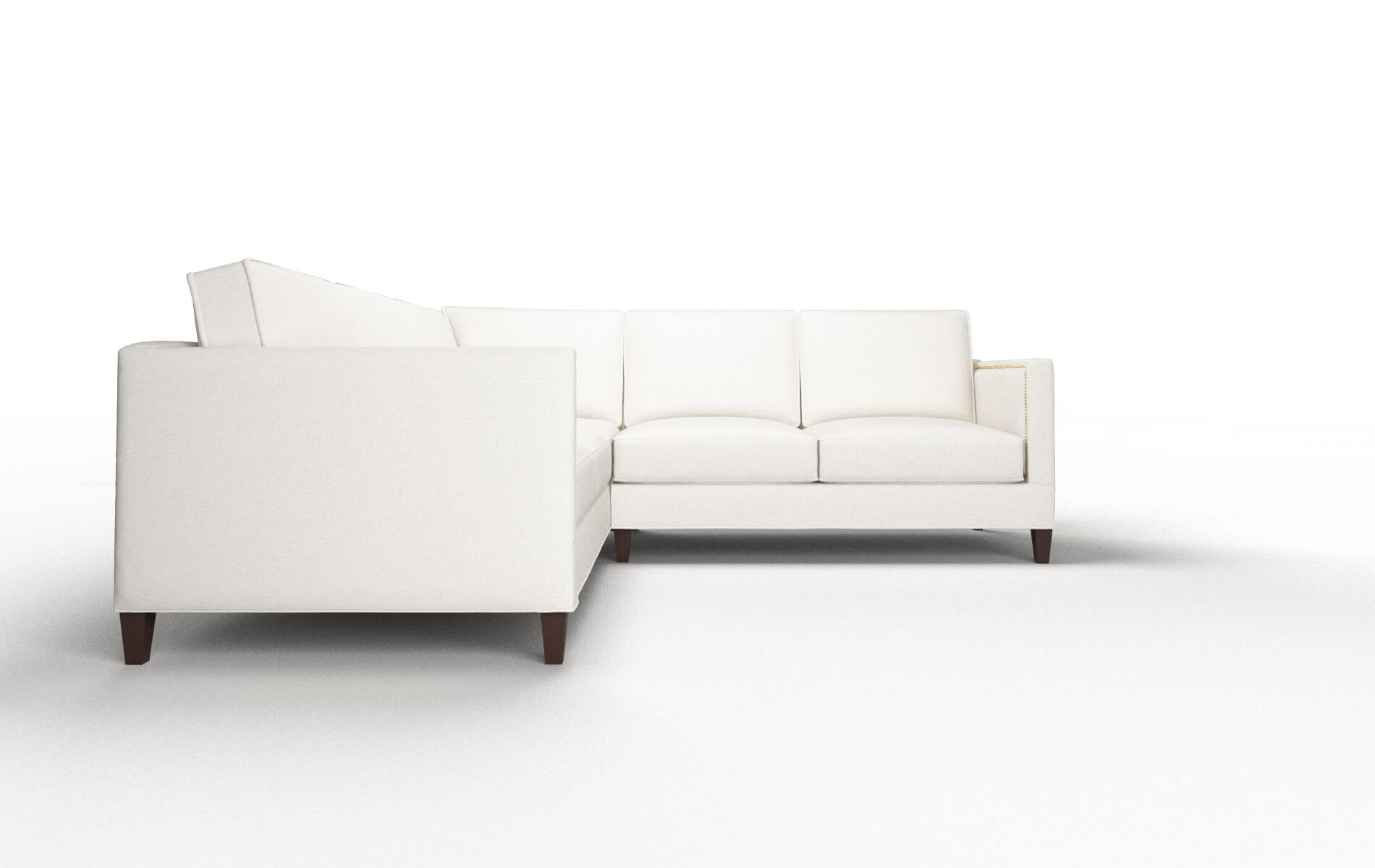 Alps Venice Eggshell Sectional espresso legs 2