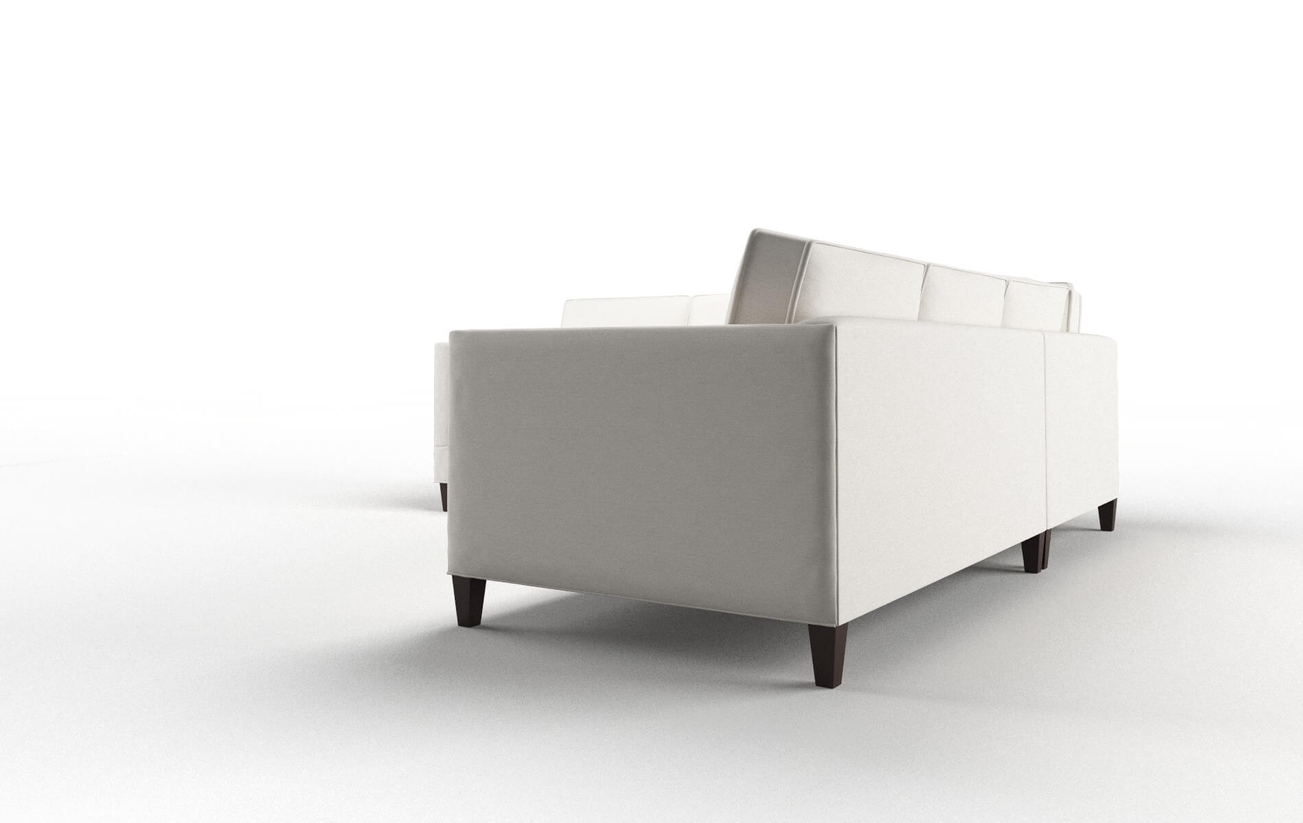 Alps Venice Eggshell Sectional espresso legs 4