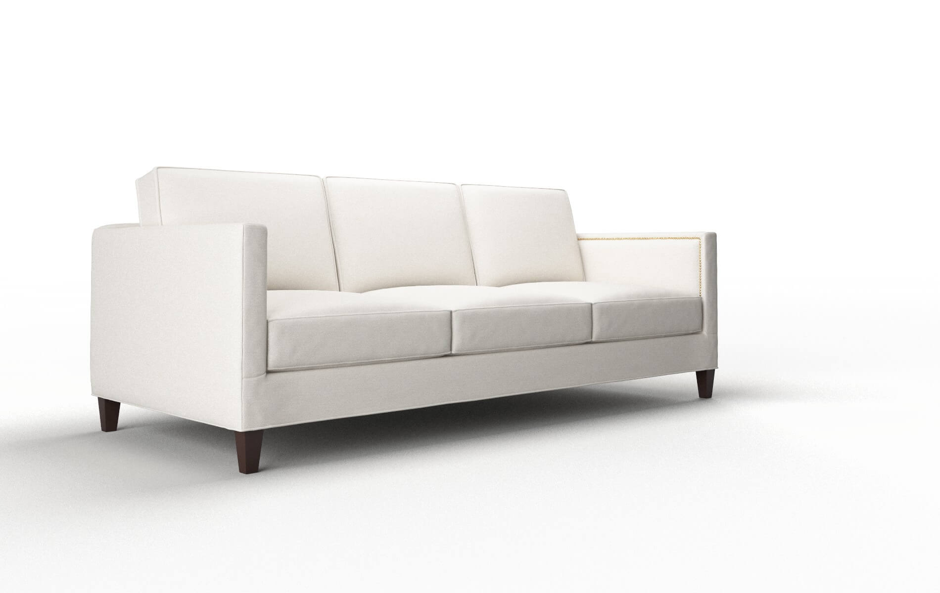 Alps Venice Eggshell Sofa espresso legs 2