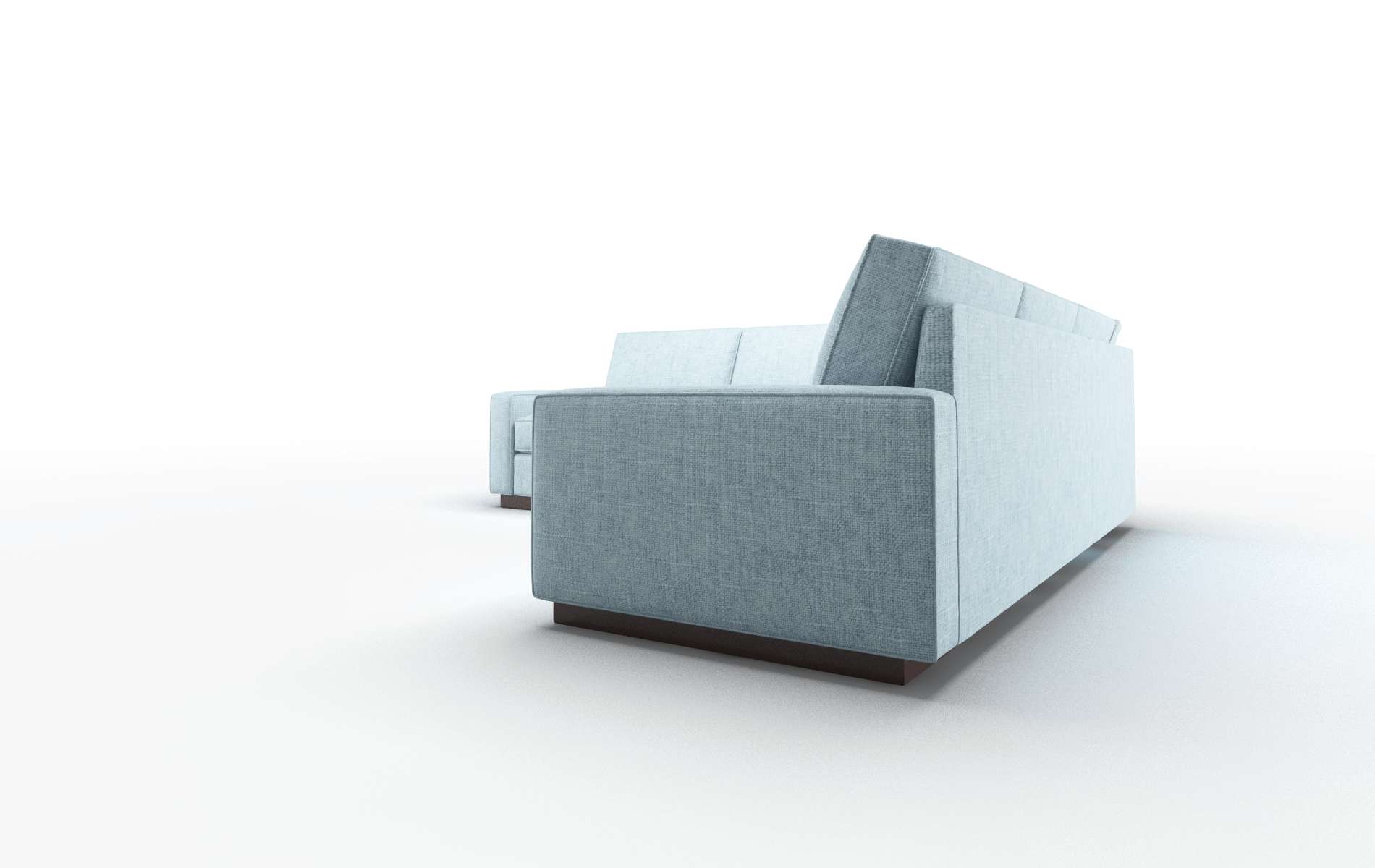 Alton Atlas Turquoise Sectional espresso legs 4