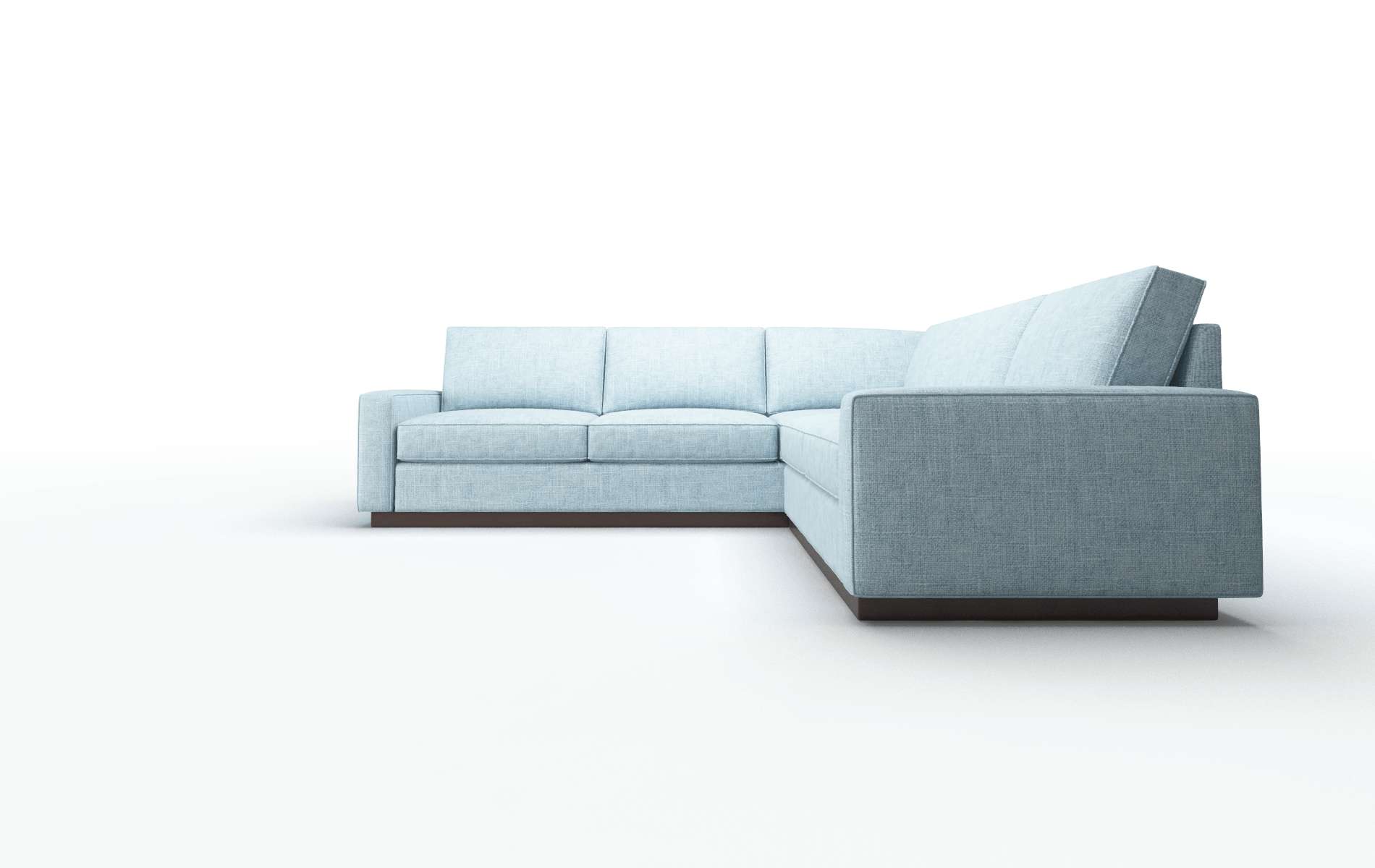 Alton Atlas Turquoise Sectional espresso legs 5