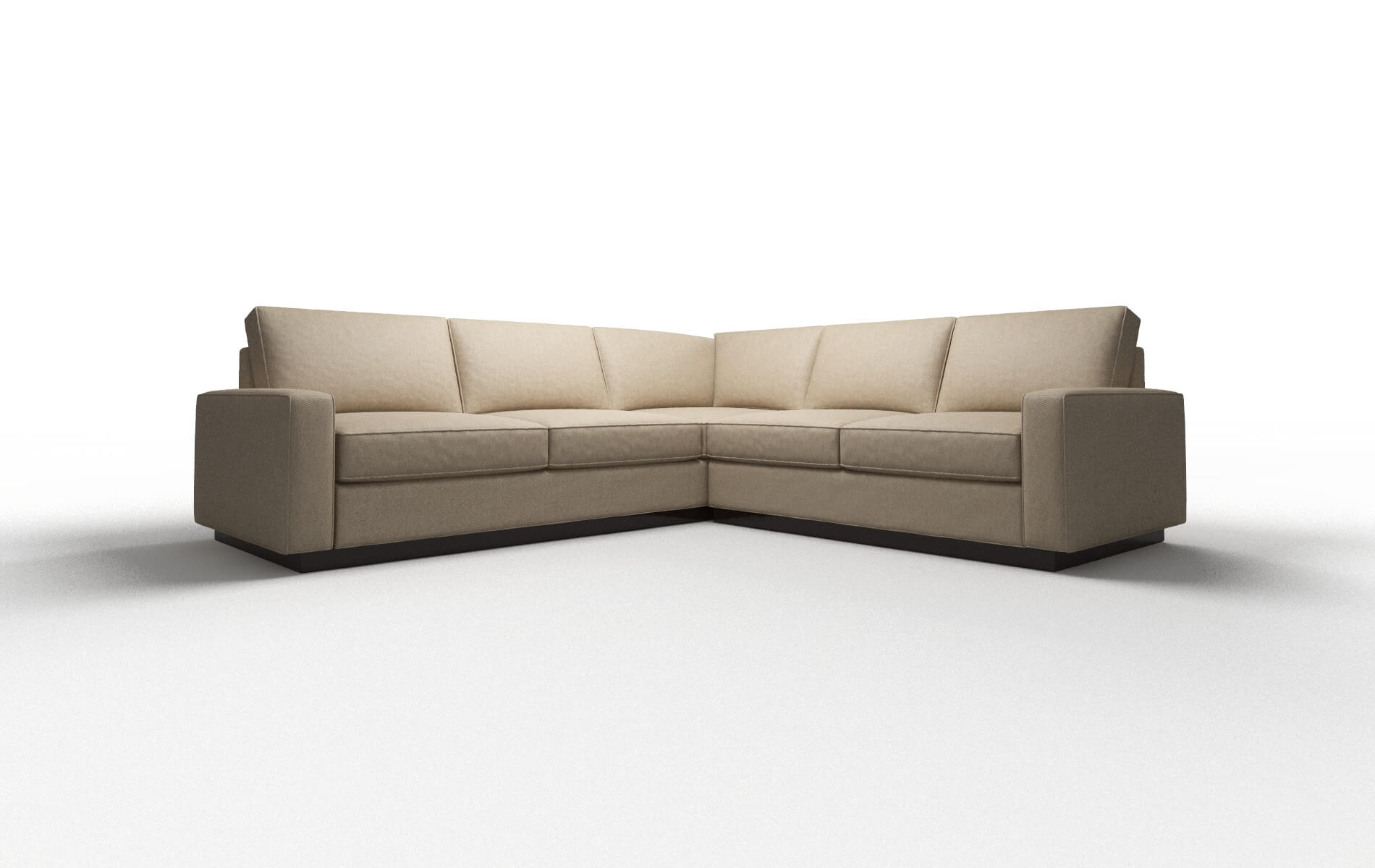 Alton Avenger Burlap Sectional espresso legs