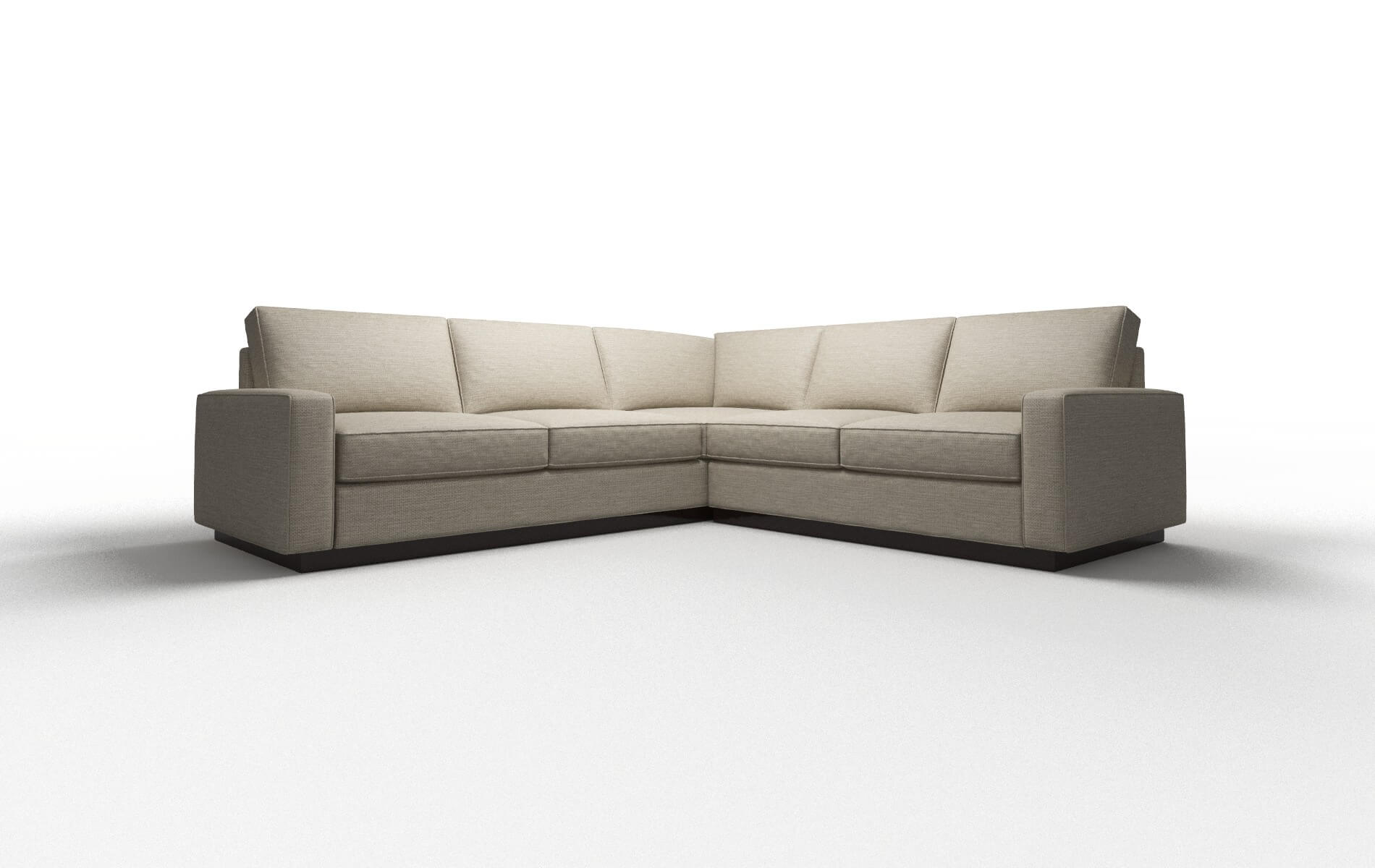 Alton Avenger Pumice Sectional espresso legs