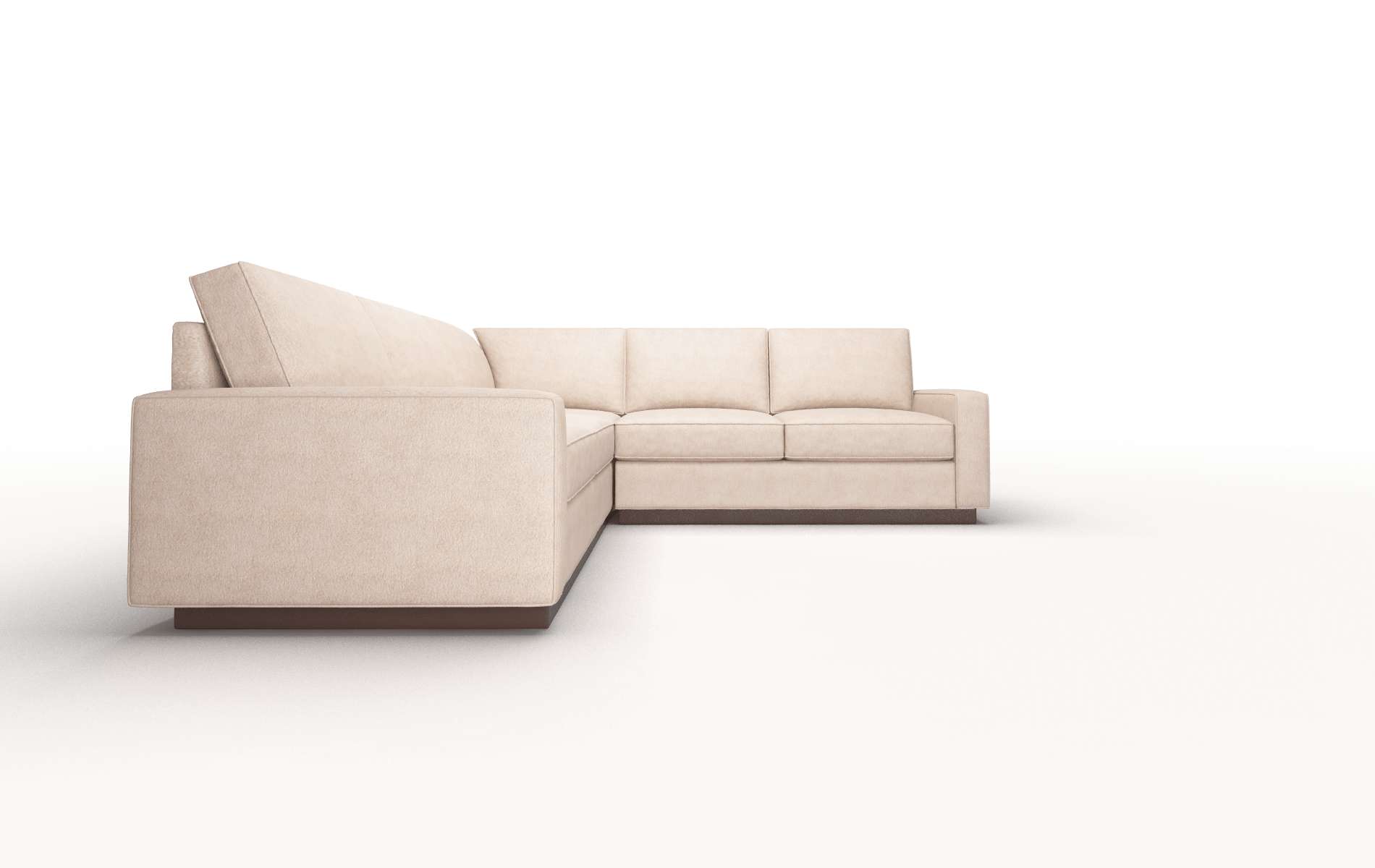Alton Bella Pewter Sectional espresso legs 2