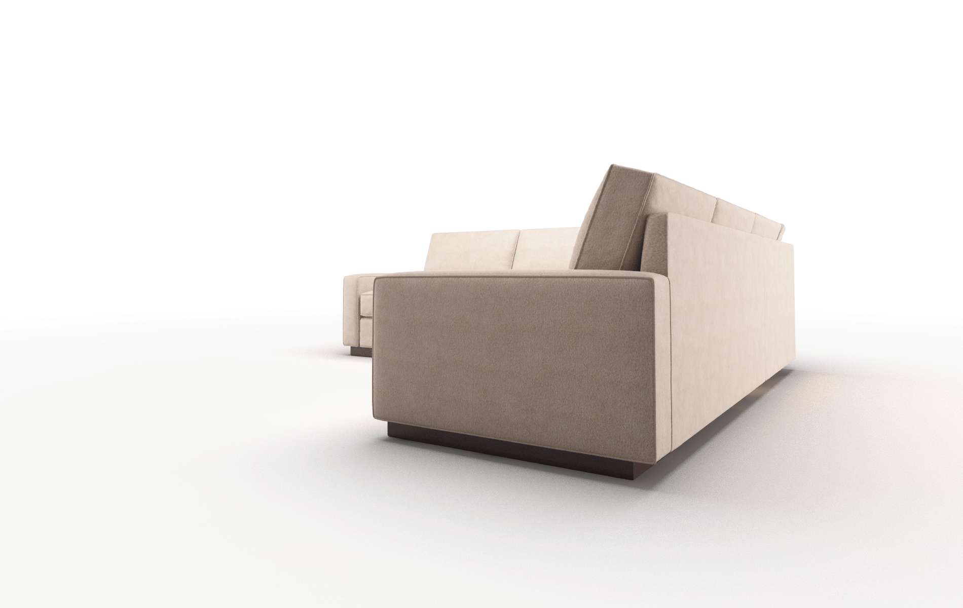 Alton Bella Pewter Sectional espresso legs 4