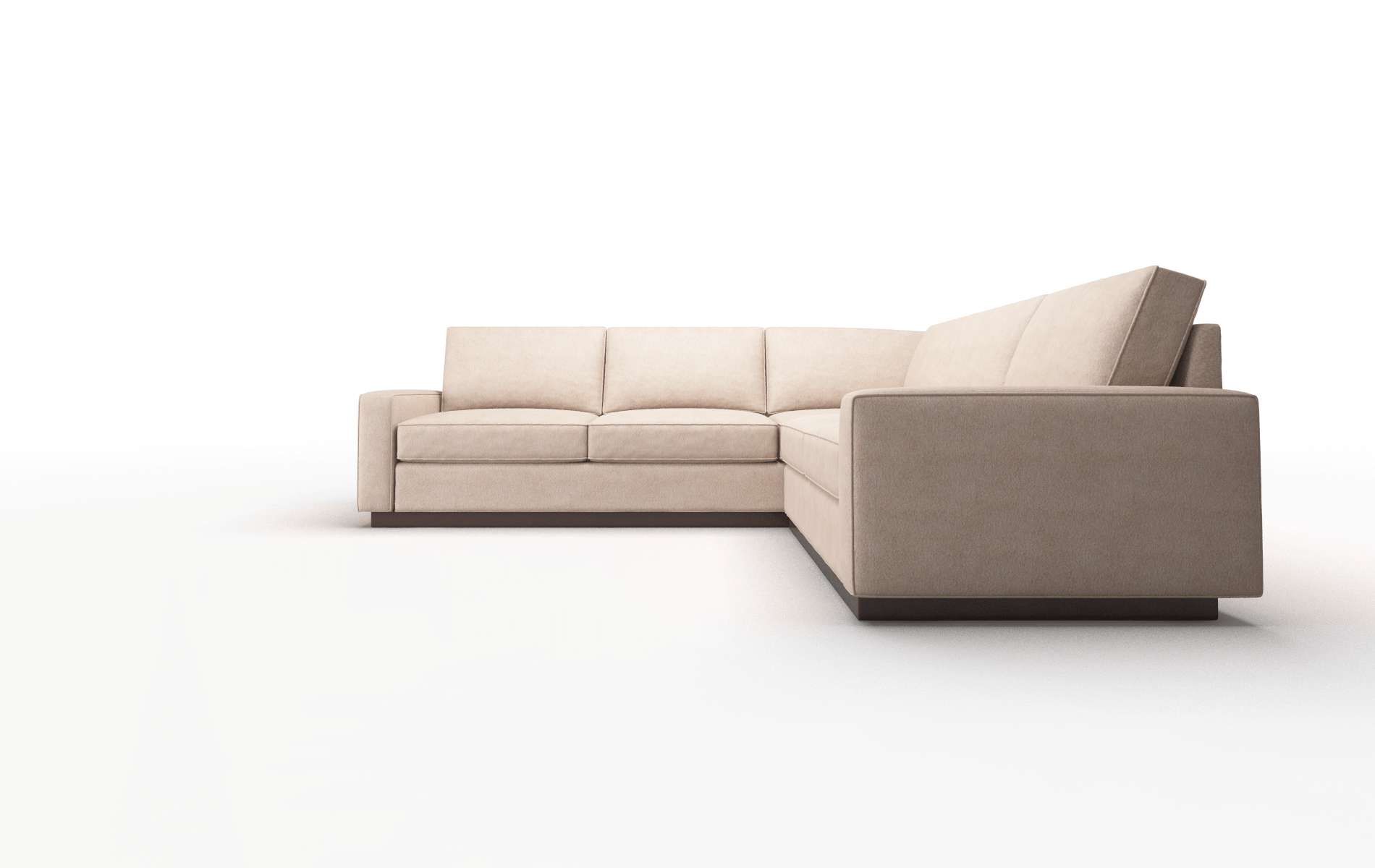Alton Bella Pewter Sectional espresso legs 5