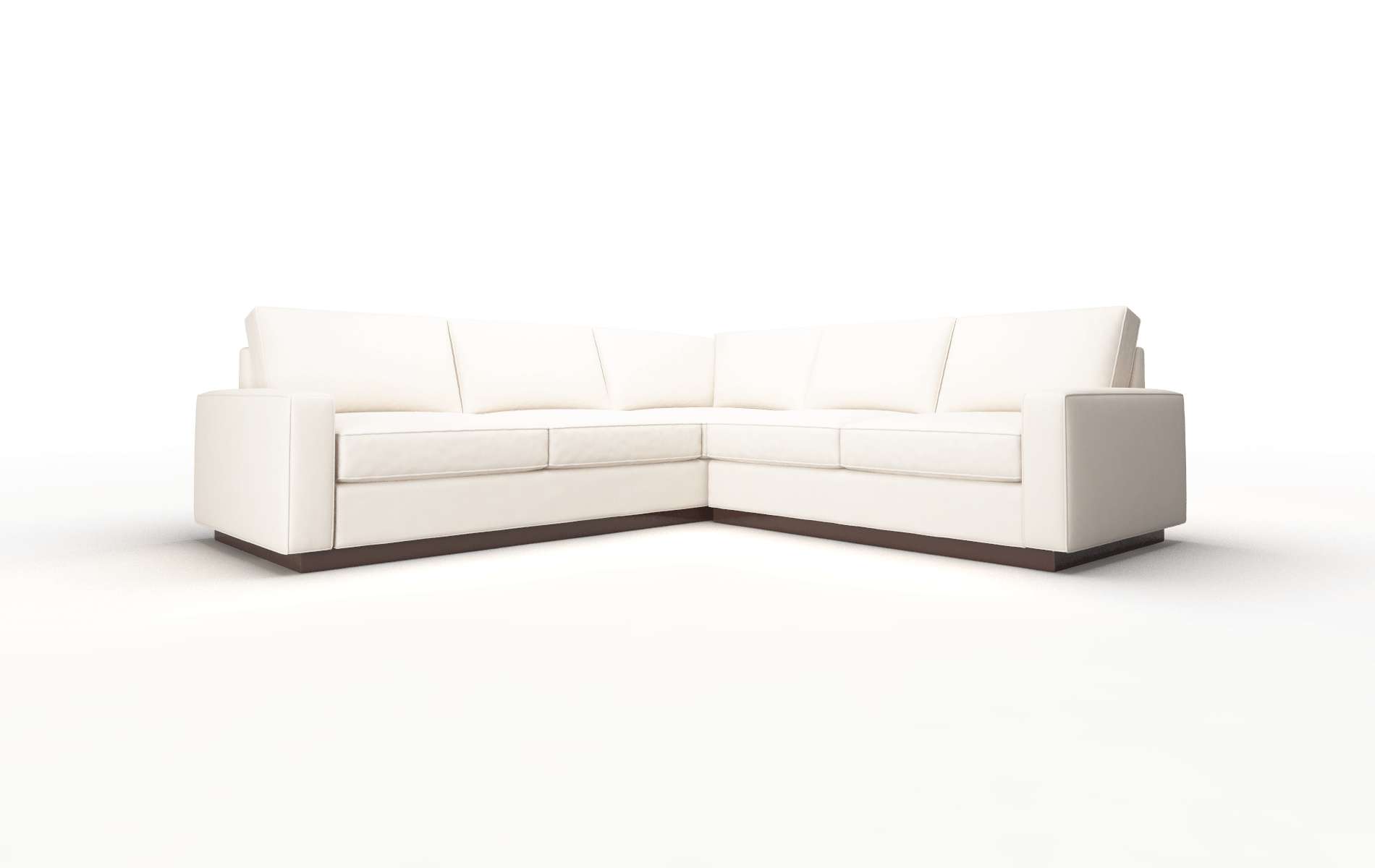 Alton Blanche milky Sectional Espresso Legs  1